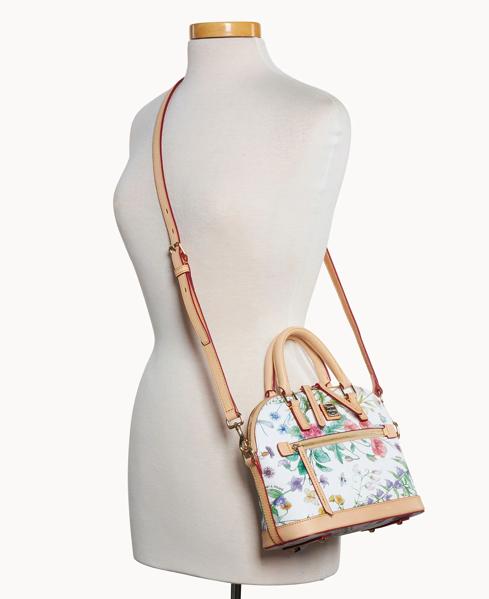 Botanical Small Domed Zip Satchel - Image 4