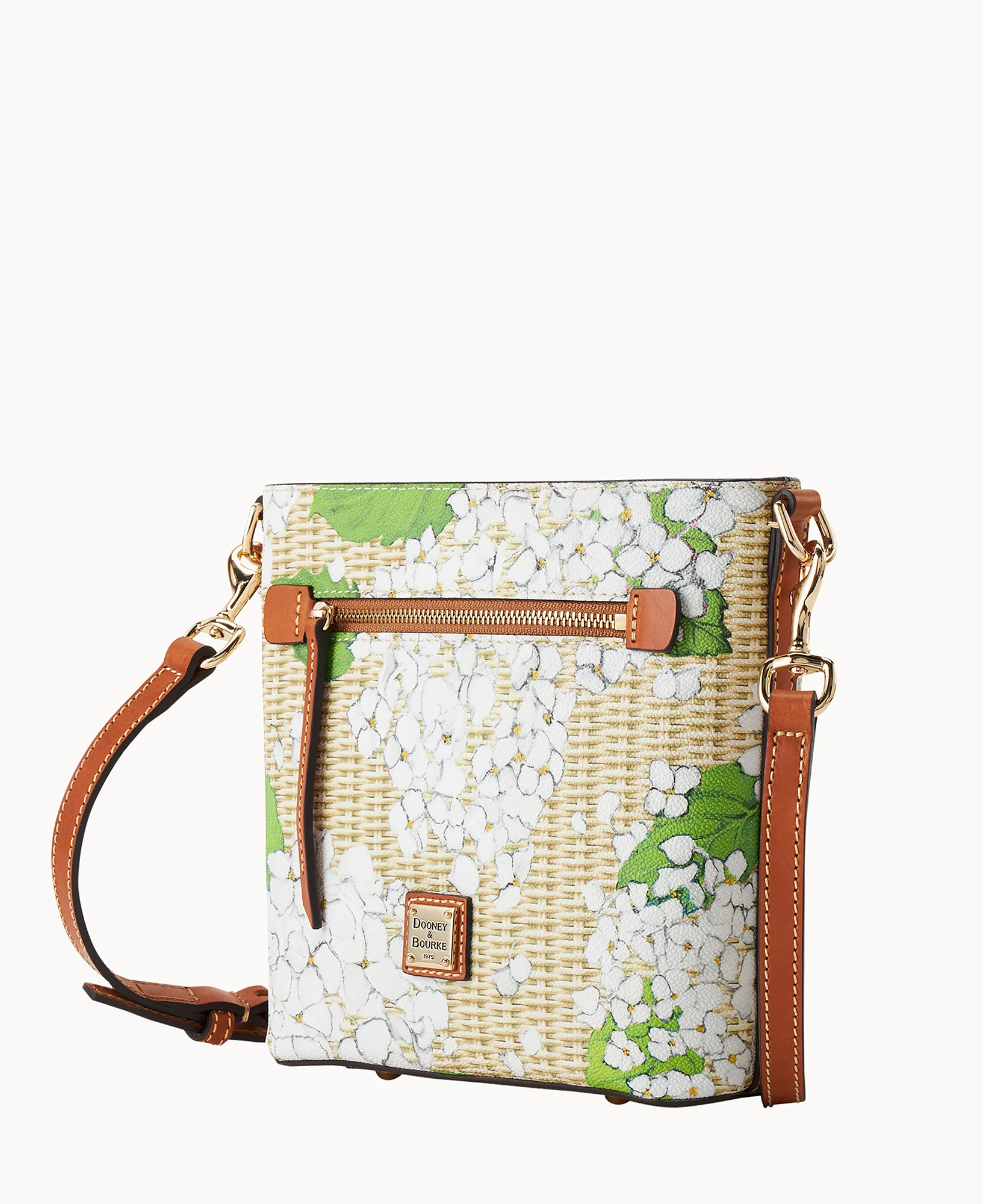 Hydrangea Basketweave Small Zip Crossbody - Image 10