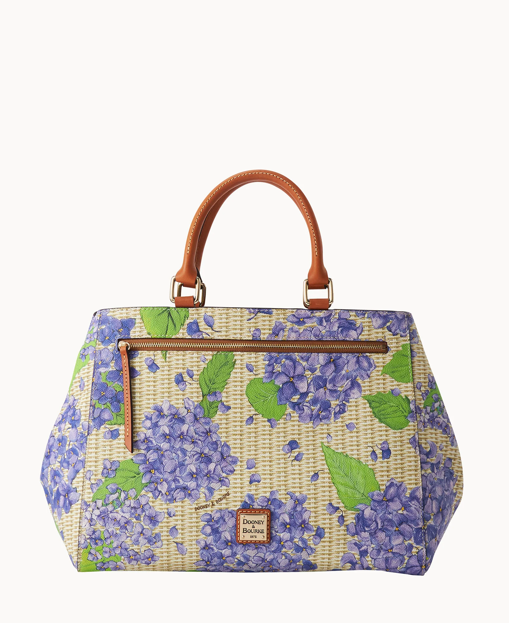 Hydrangea Basketweave Zip Satchel - Image 6