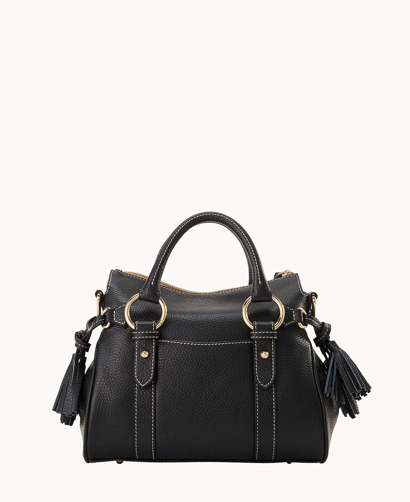 Lucca Leather Satchel With Pocket - Image 9