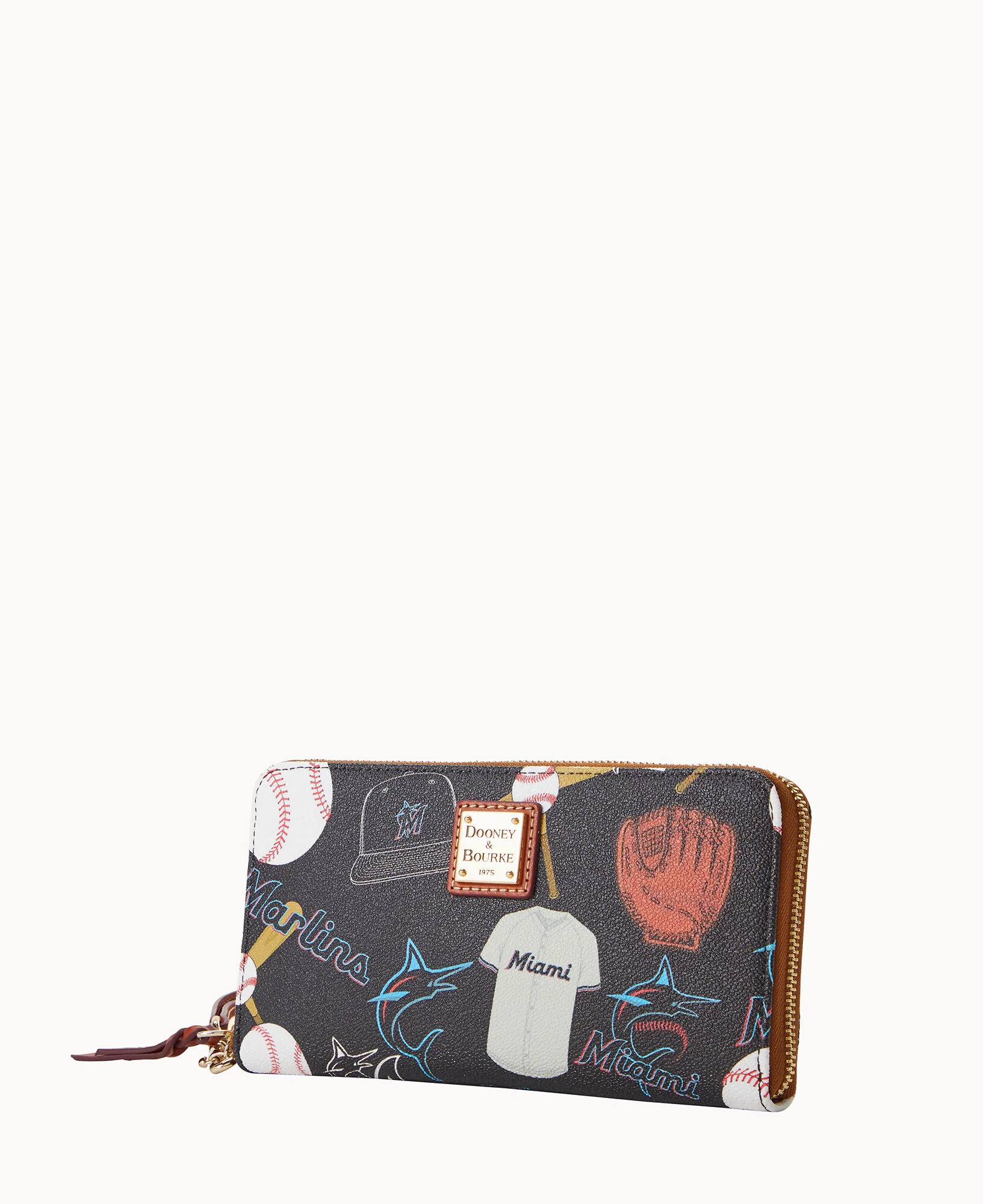 MLB Marlins Large Zip Around Wristlet - Image 5