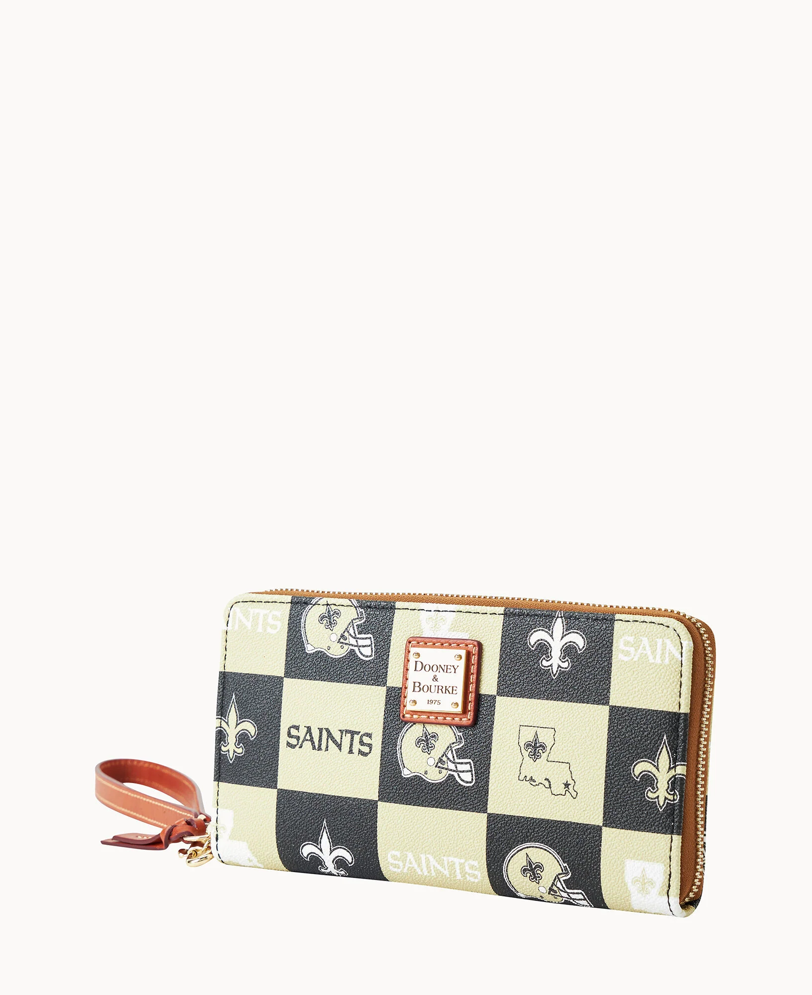 NFL Saints Large Zip Around Wristlet - Image 2