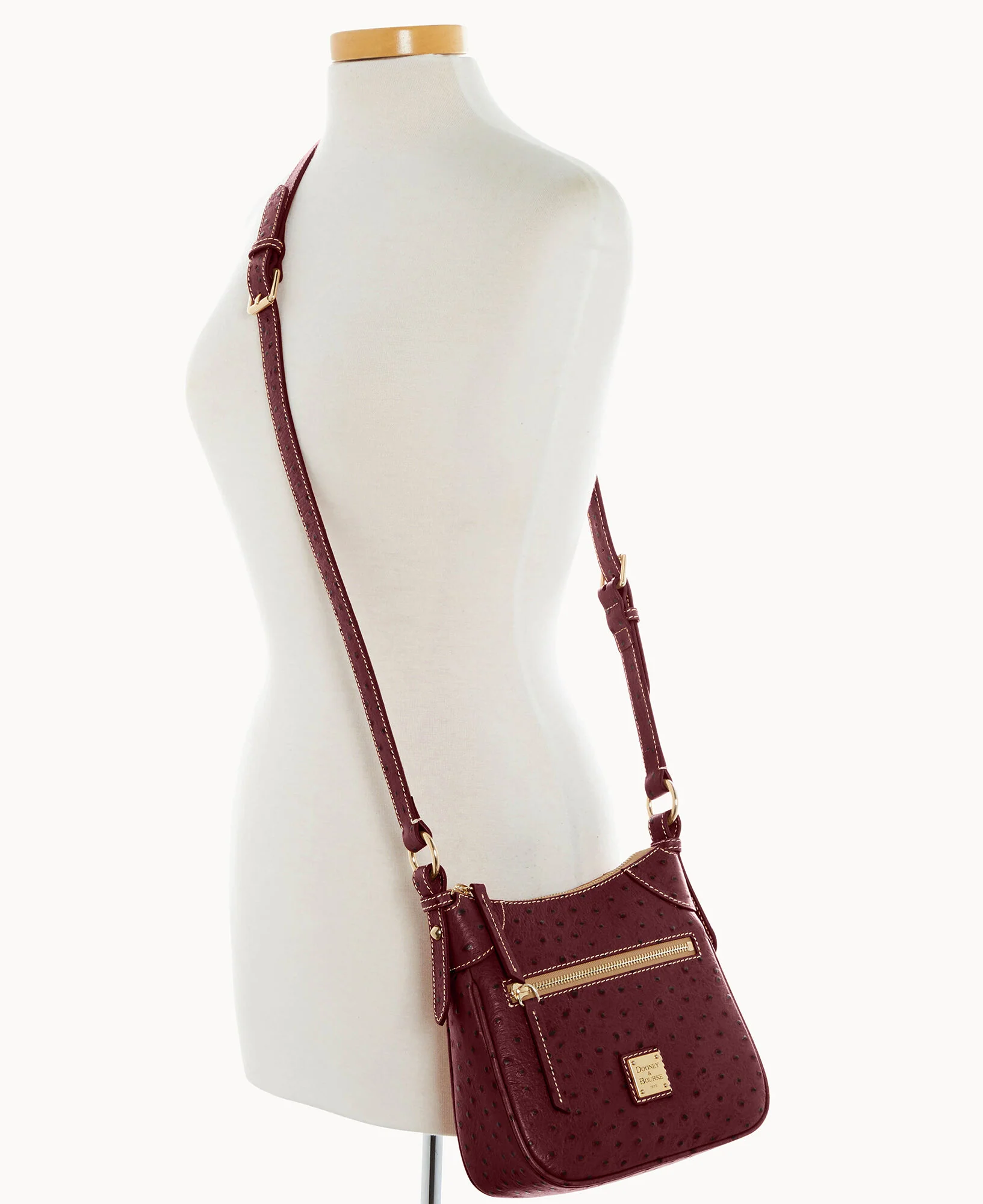 Ostrich Front Zip Crossbody - Image 36