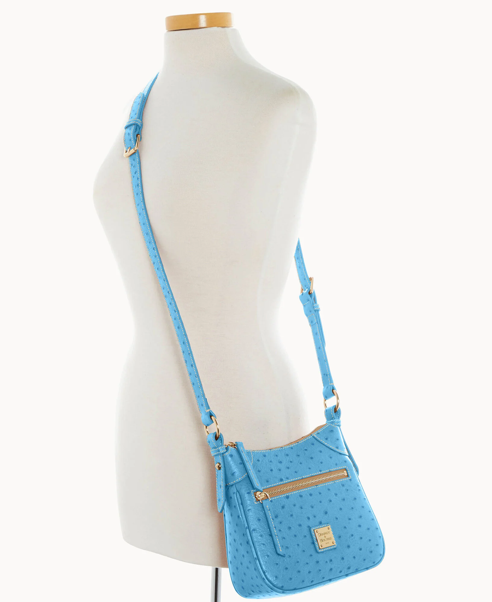 Ostrich Front Zip Crossbody - Image 56