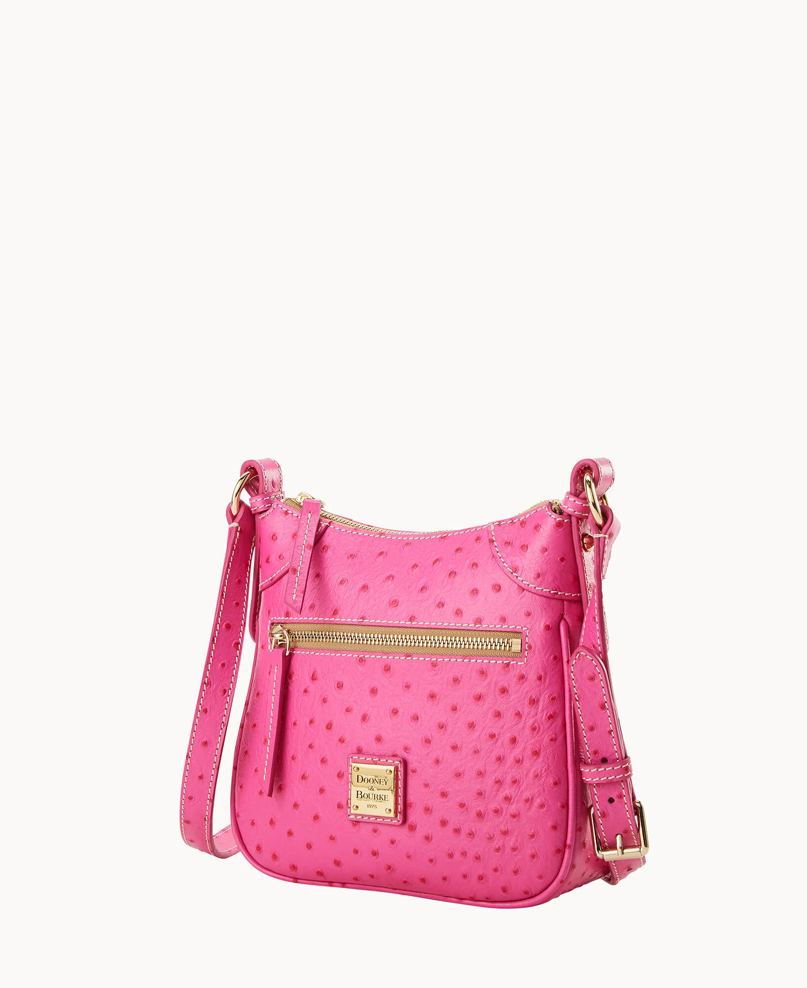 Ostrich Front Zip Crossbody - Image 6