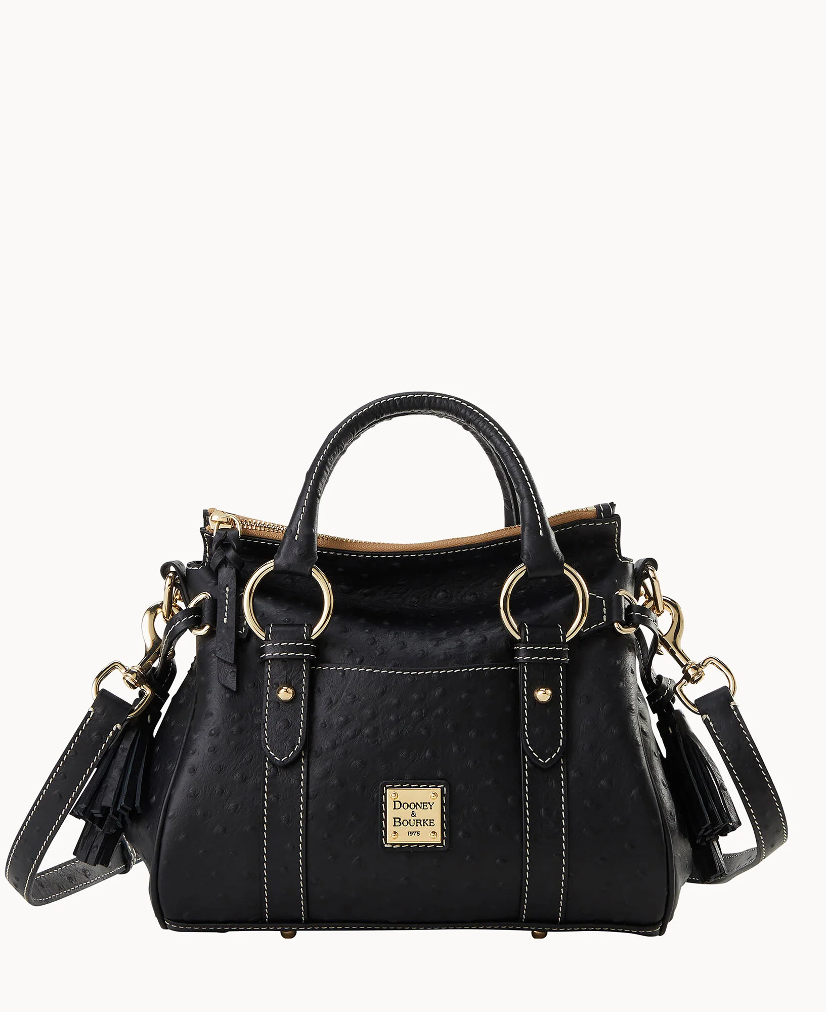 Ostrich Satchel With Pocket - Image 11