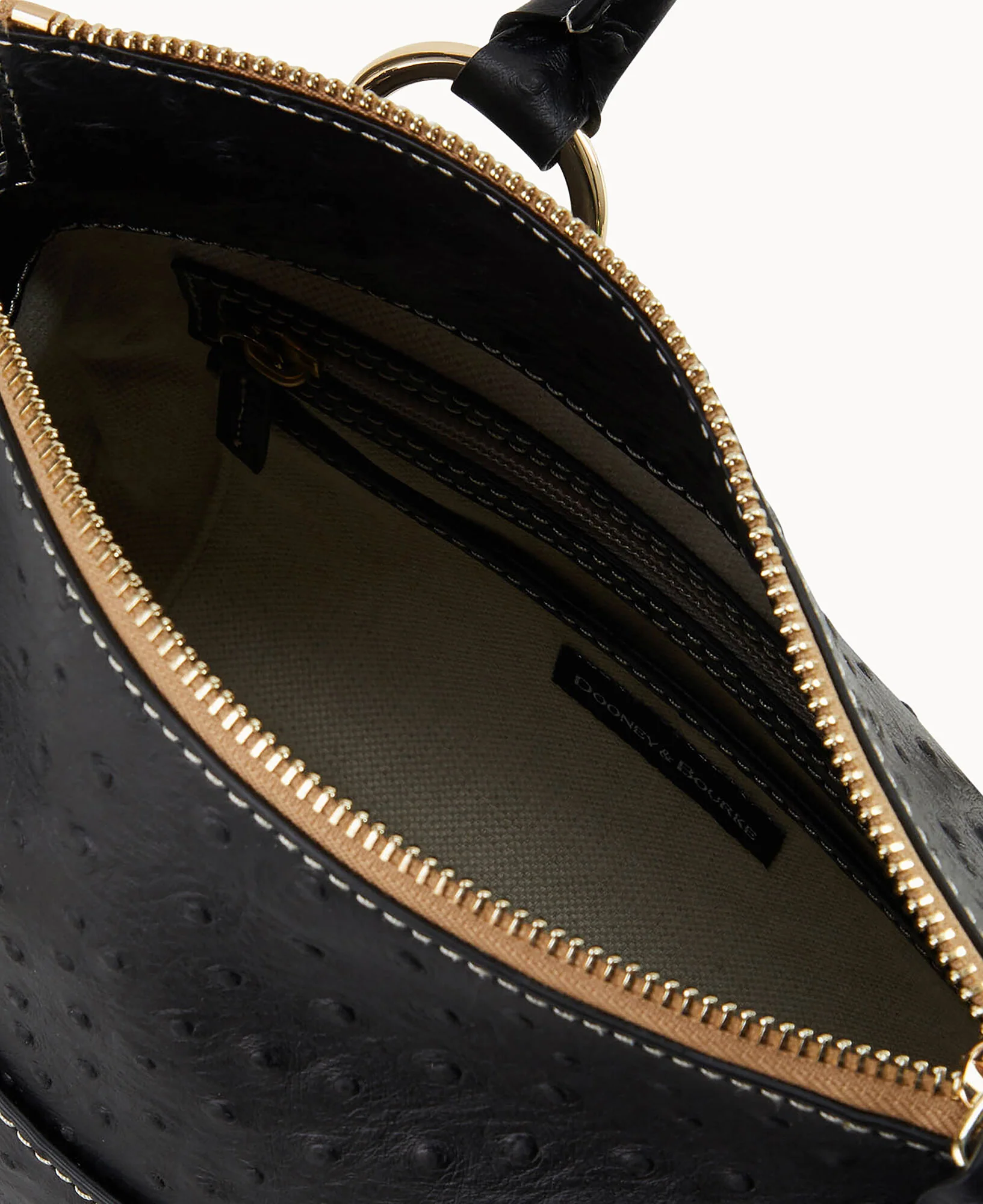 Ostrich Satchel With Pocket - Image 13