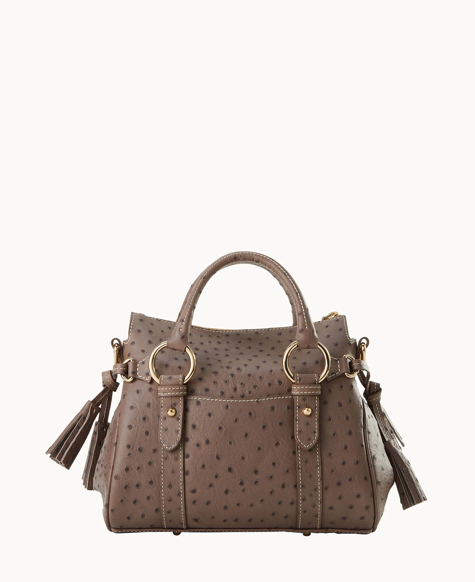 Ostrich Satchel With Pocket - Image 24