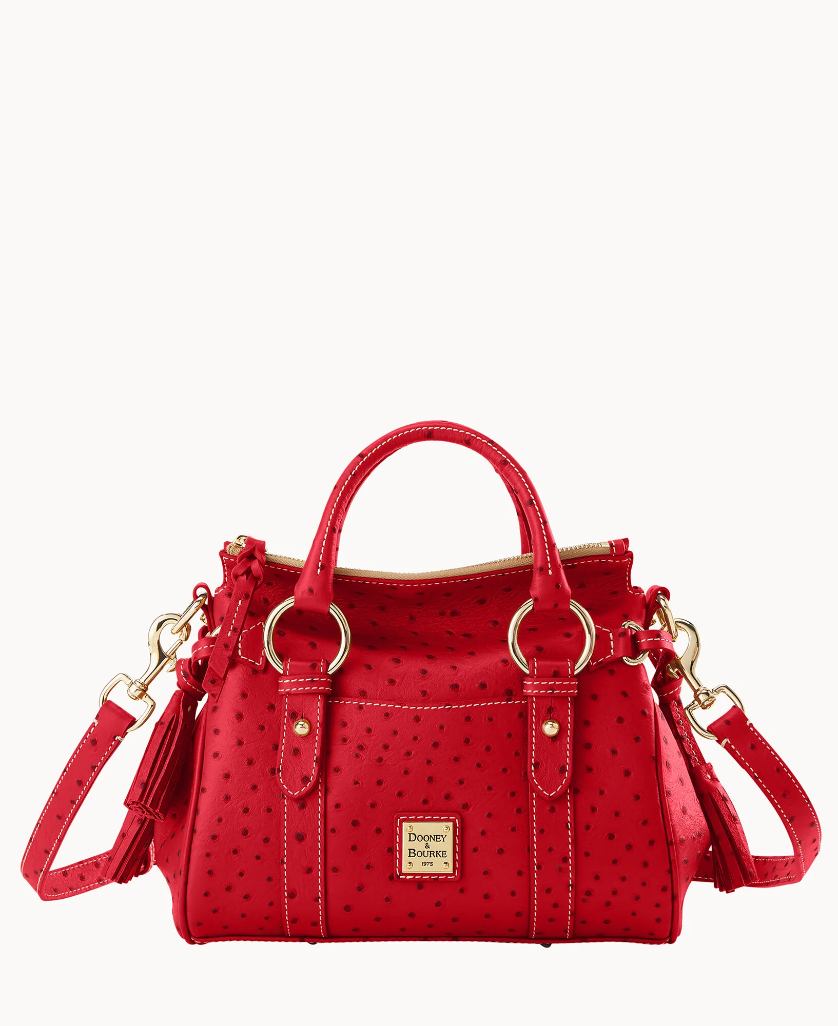 Ostrich Satchel With Pocket - Image 31