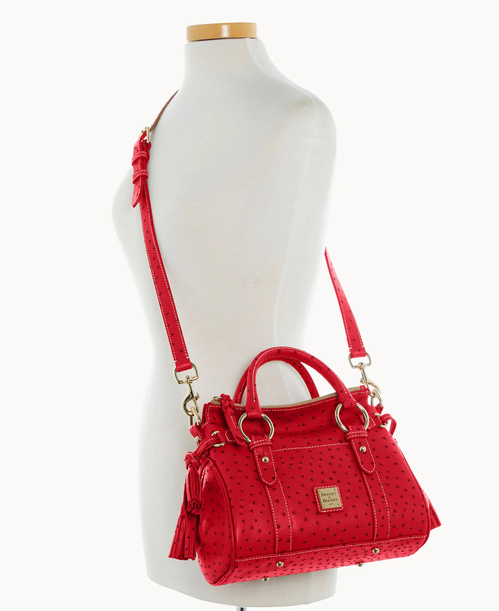 Ostrich Satchel With Pocket - Image 35