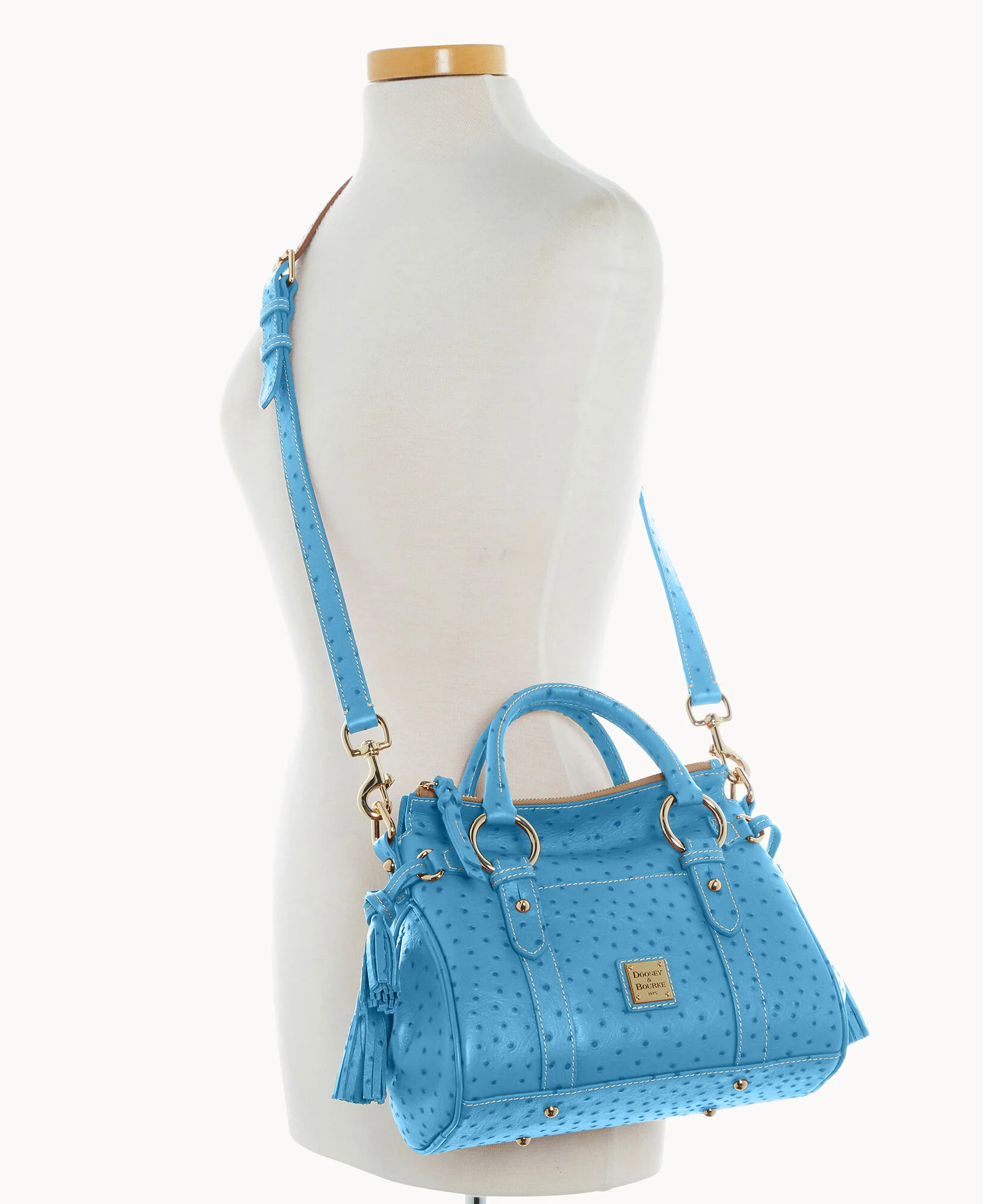 Ostrich Satchel With Pocket - Image 40