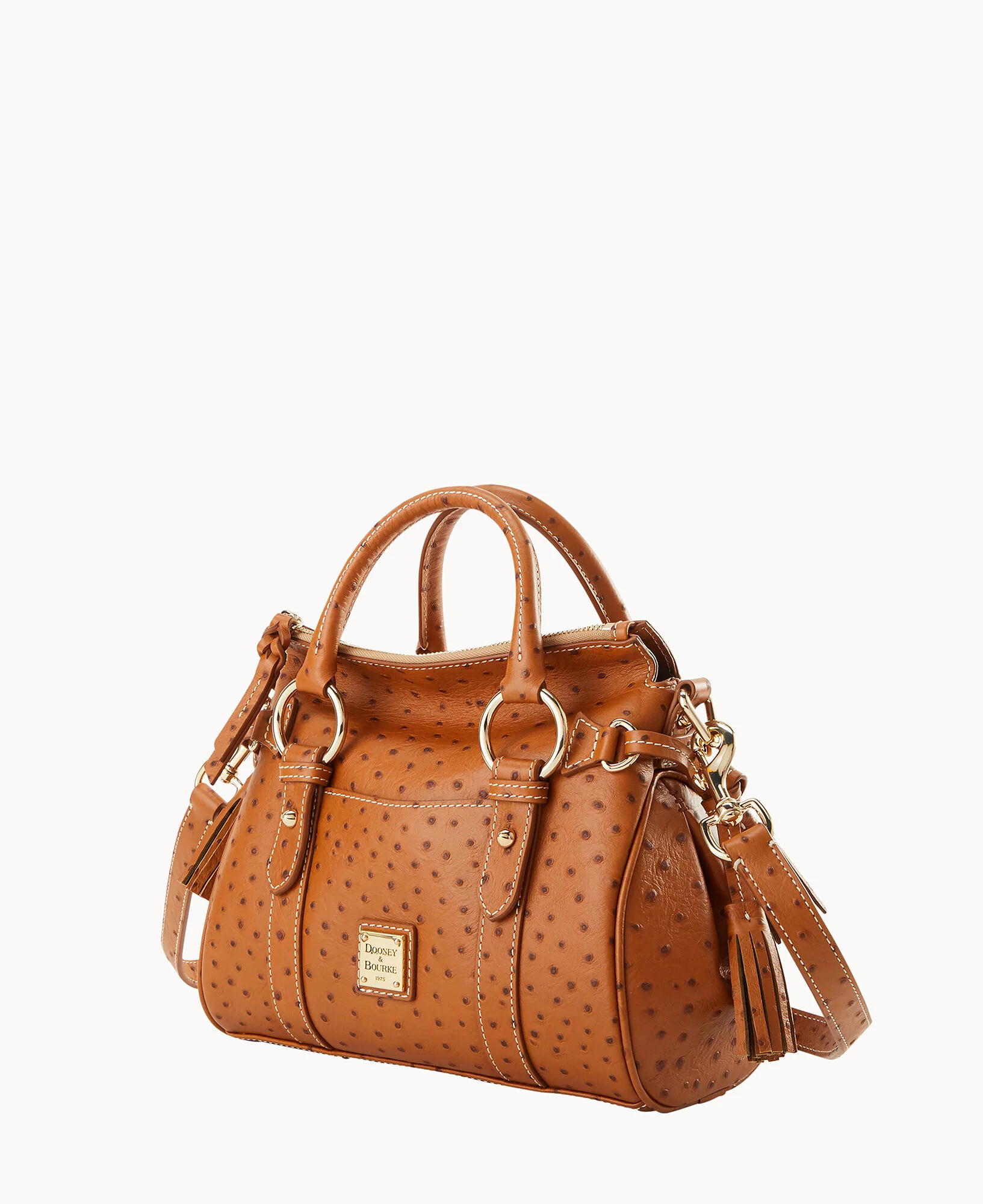Ostrich Satchel With Pocket - Image 7