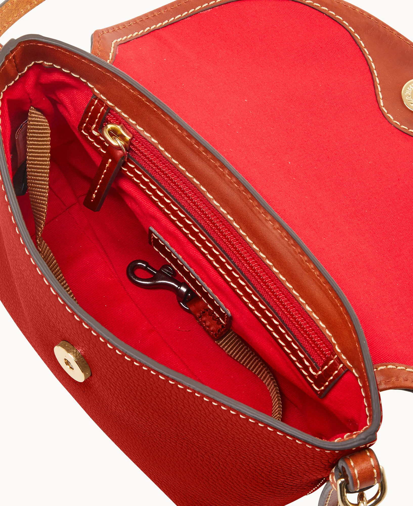 Pebble Grain Crossbody Saddle Bag - Image 107