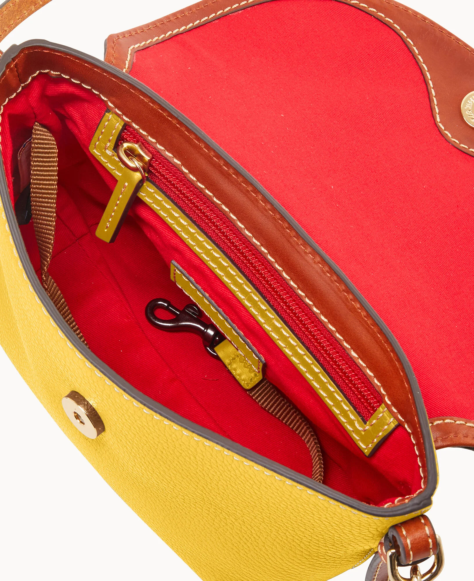 Pebble Grain Crossbody Saddle Bag - Image 111
