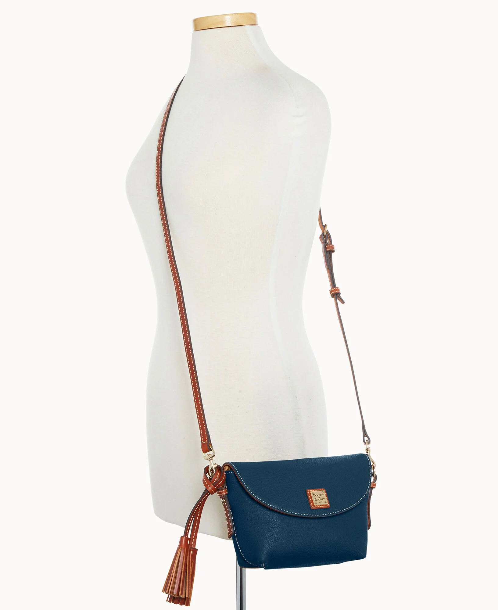Pebble Grain Crossbody Saddle Bag - Image 24