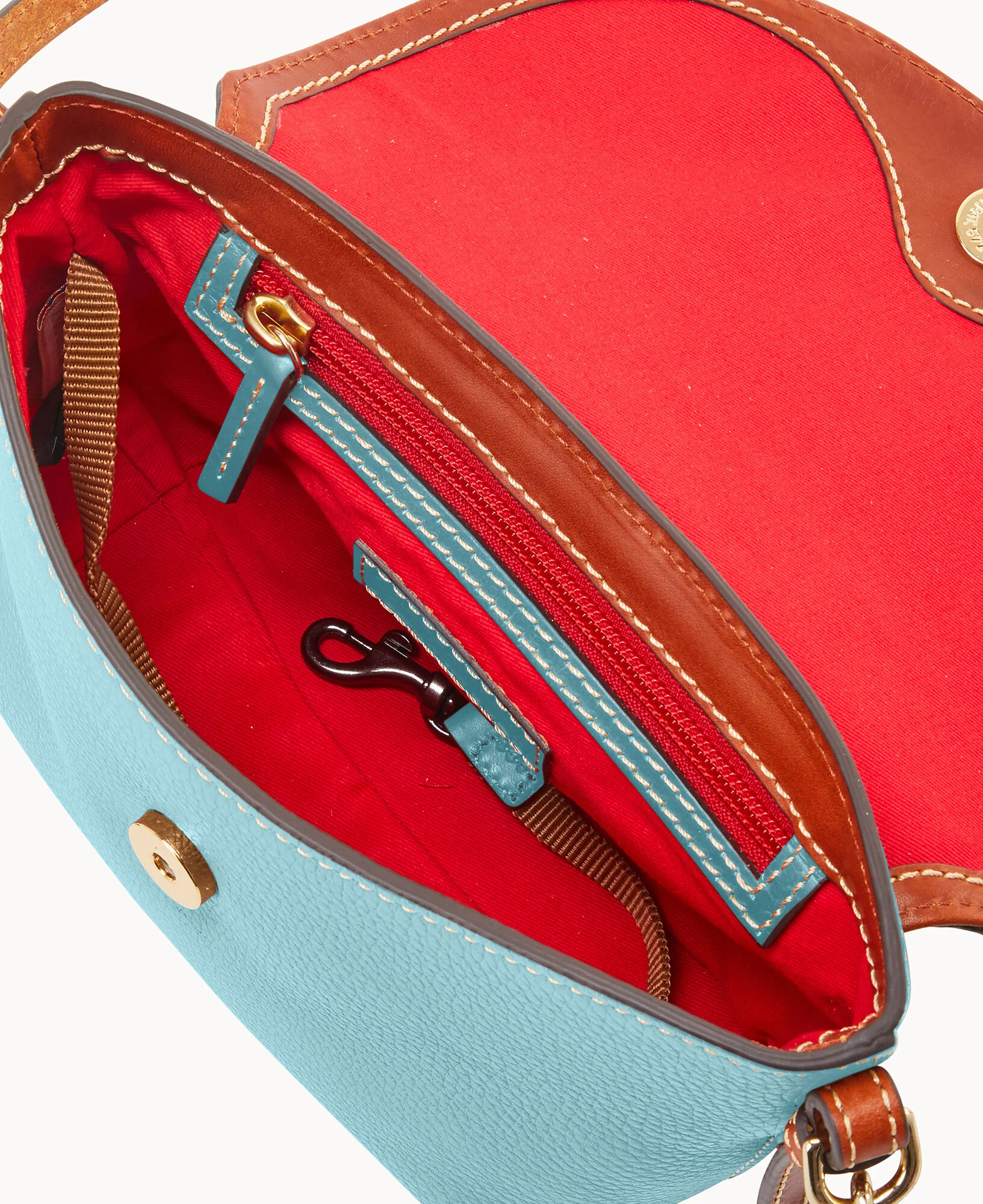 Pebble Grain Crossbody Saddle Bag - Image 31