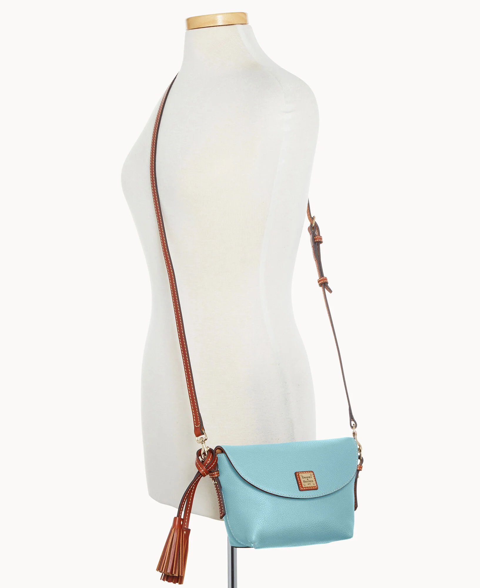 Pebble Grain Crossbody Saddle Bag - Image 32