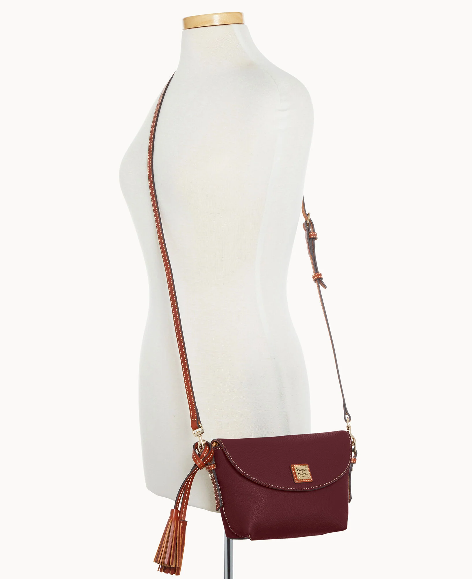 Pebble Grain Crossbody Saddle Bag - Image 36