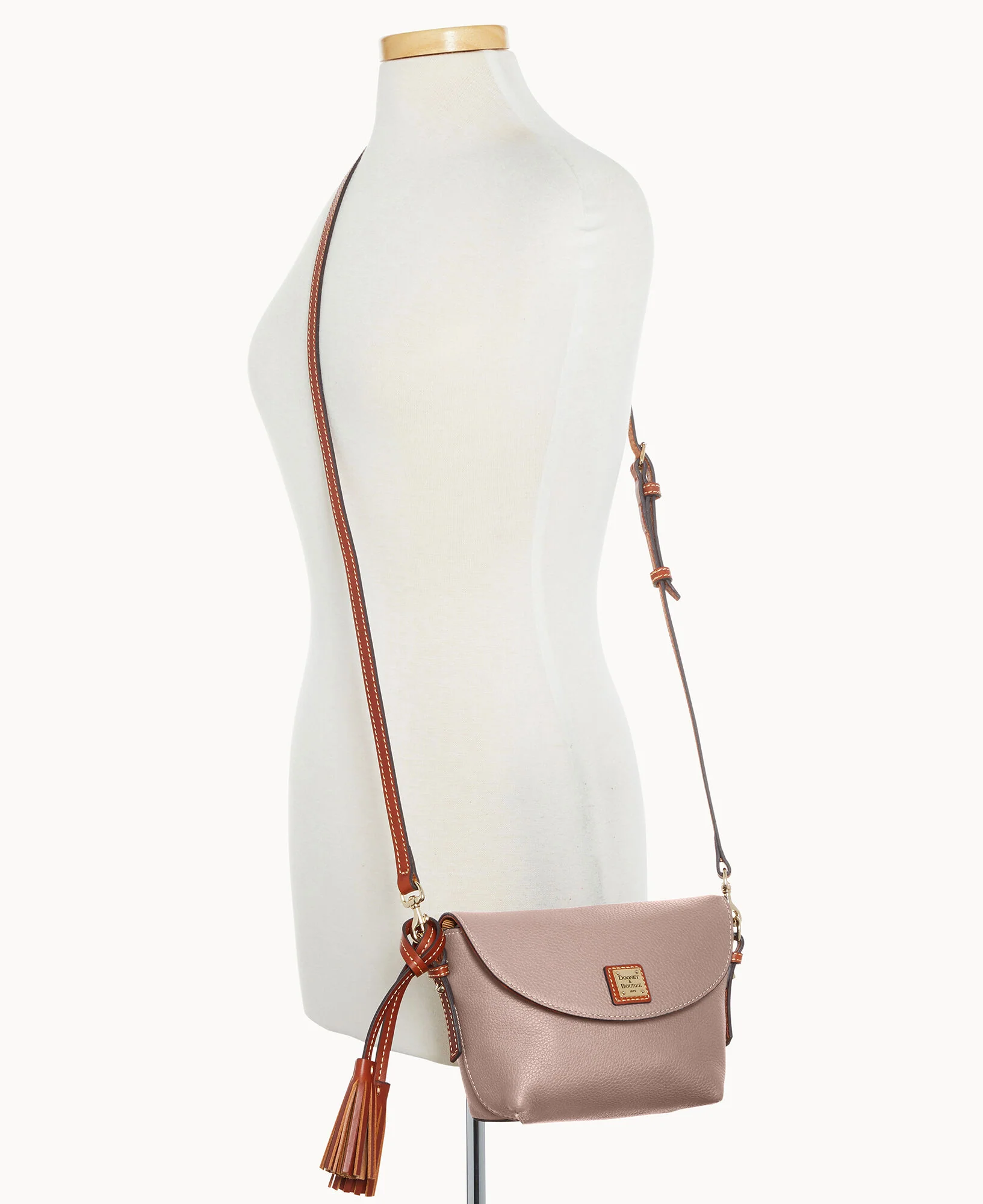 Pebble Grain Crossbody Saddle Bag - Image 48