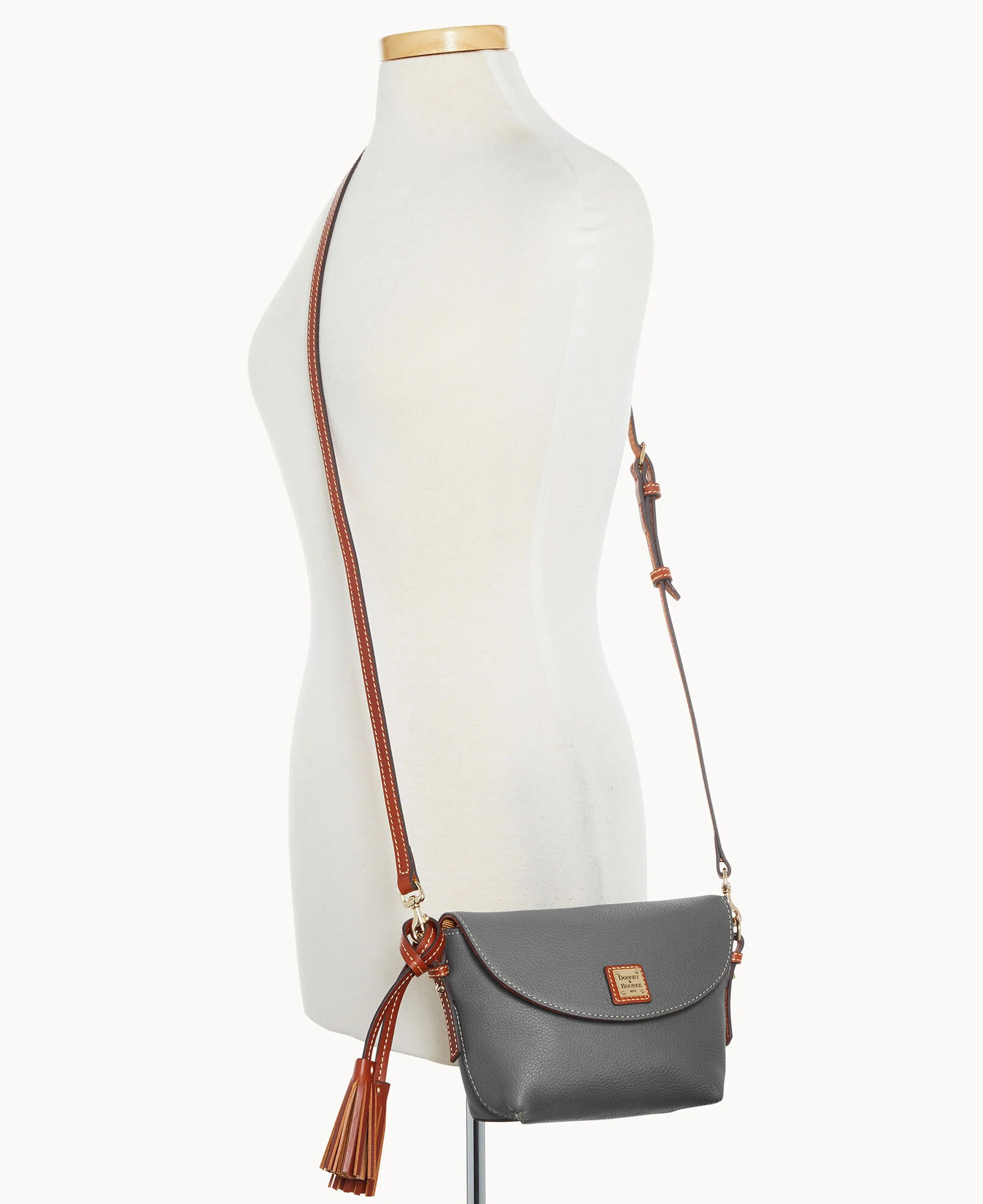 Pebble Grain Crossbody Saddle Bag - Image 52