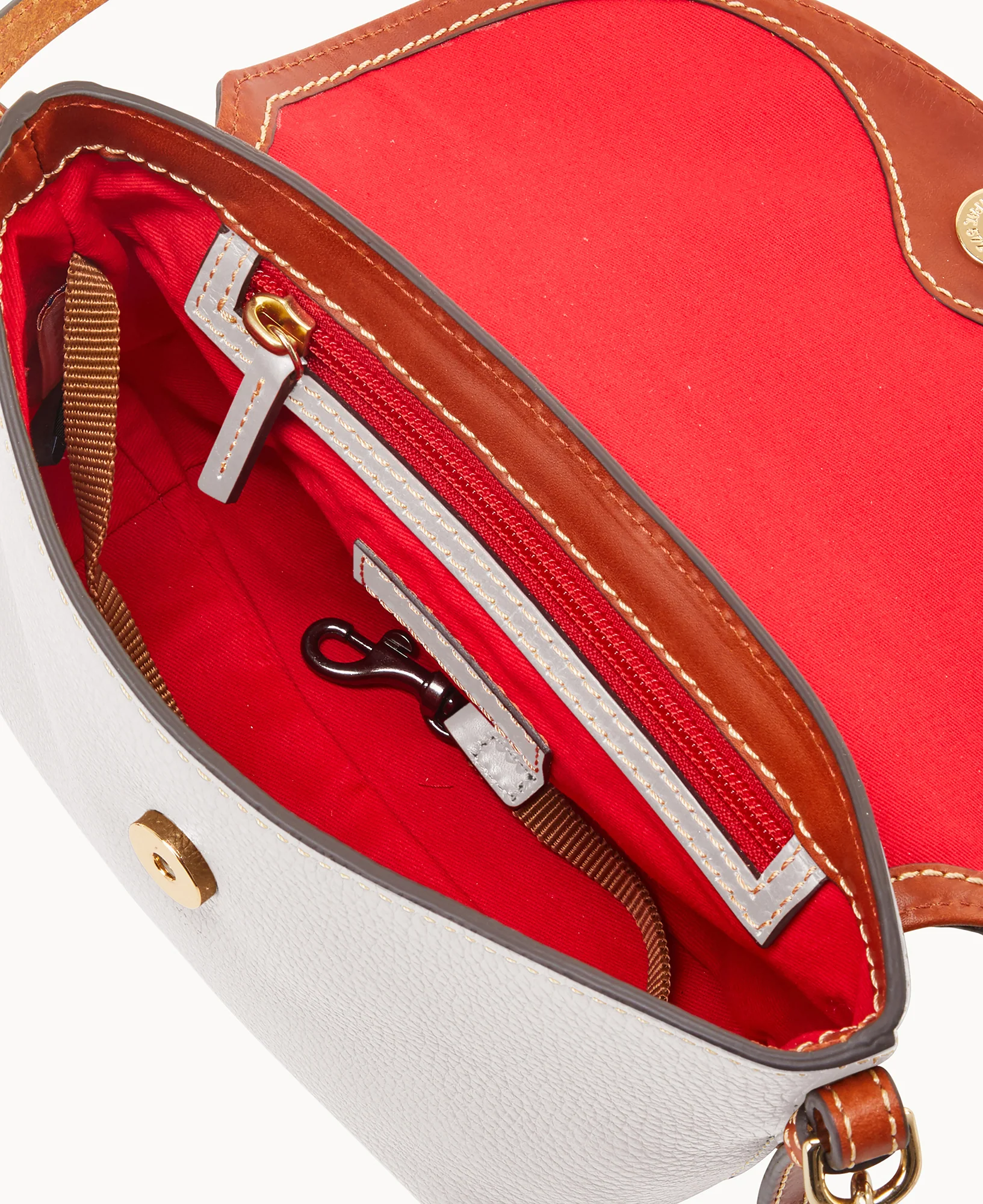 Pebble Grain Crossbody Saddle Bag - Image 59