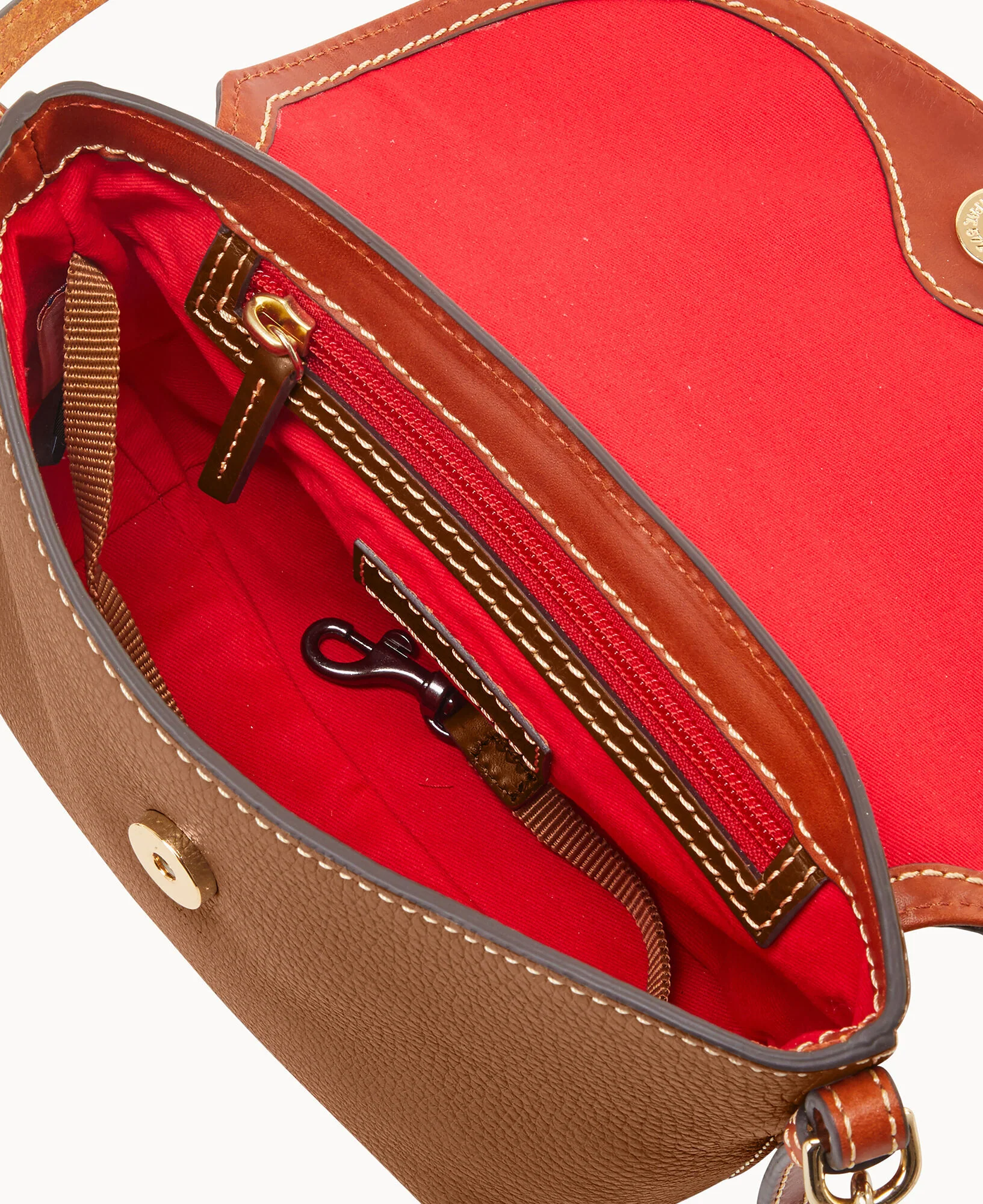 Pebble Grain Crossbody Saddle Bag - Image 63