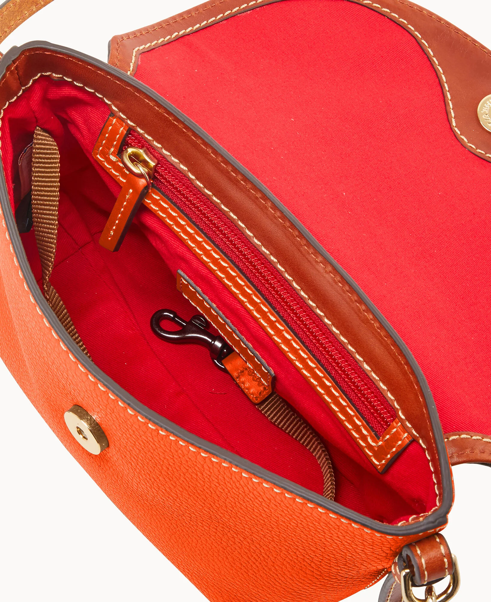 Pebble Grain Crossbody Saddle Bag - Image 71