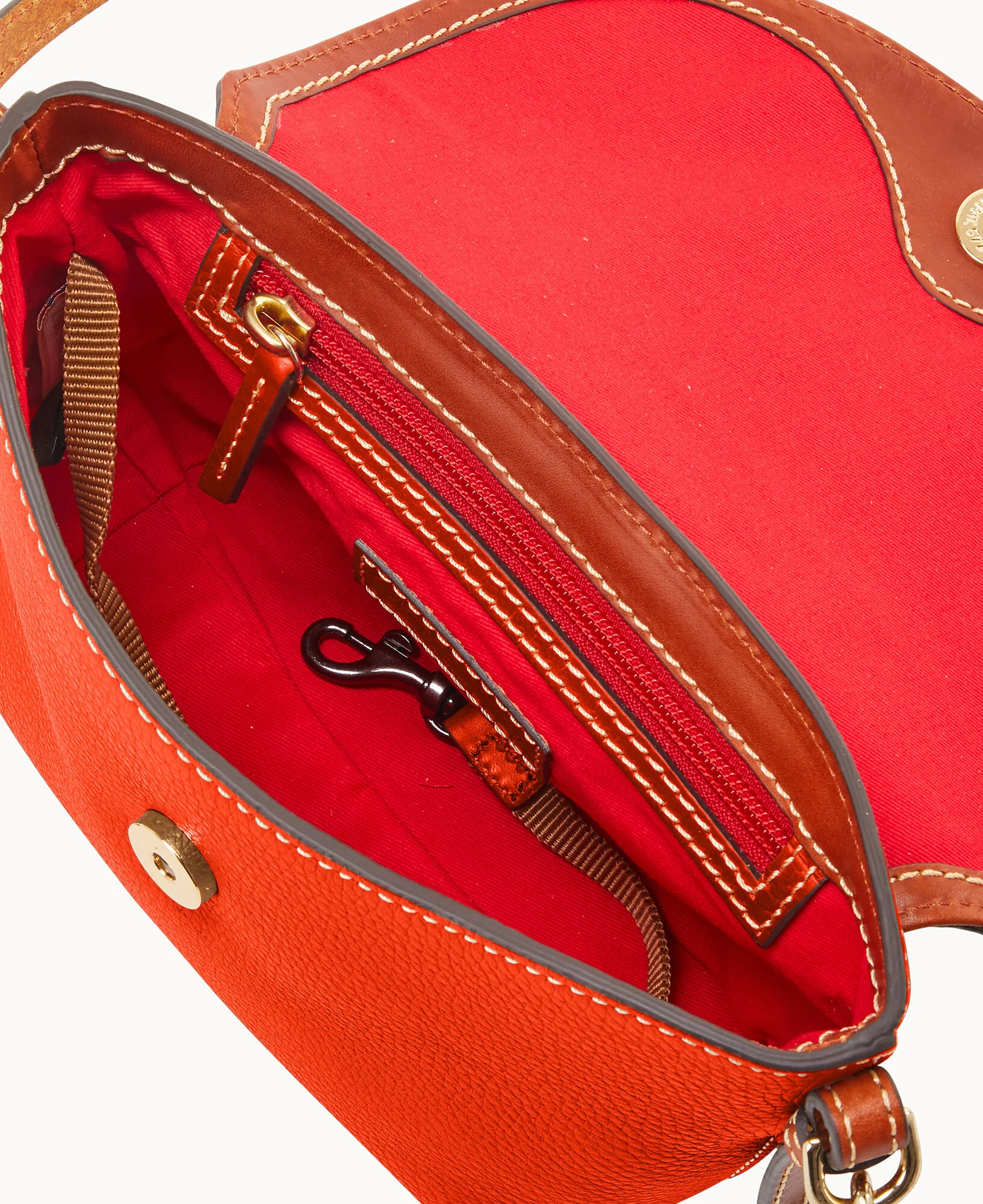 Pebble Grain Crossbody Saddle Bag - Image 75