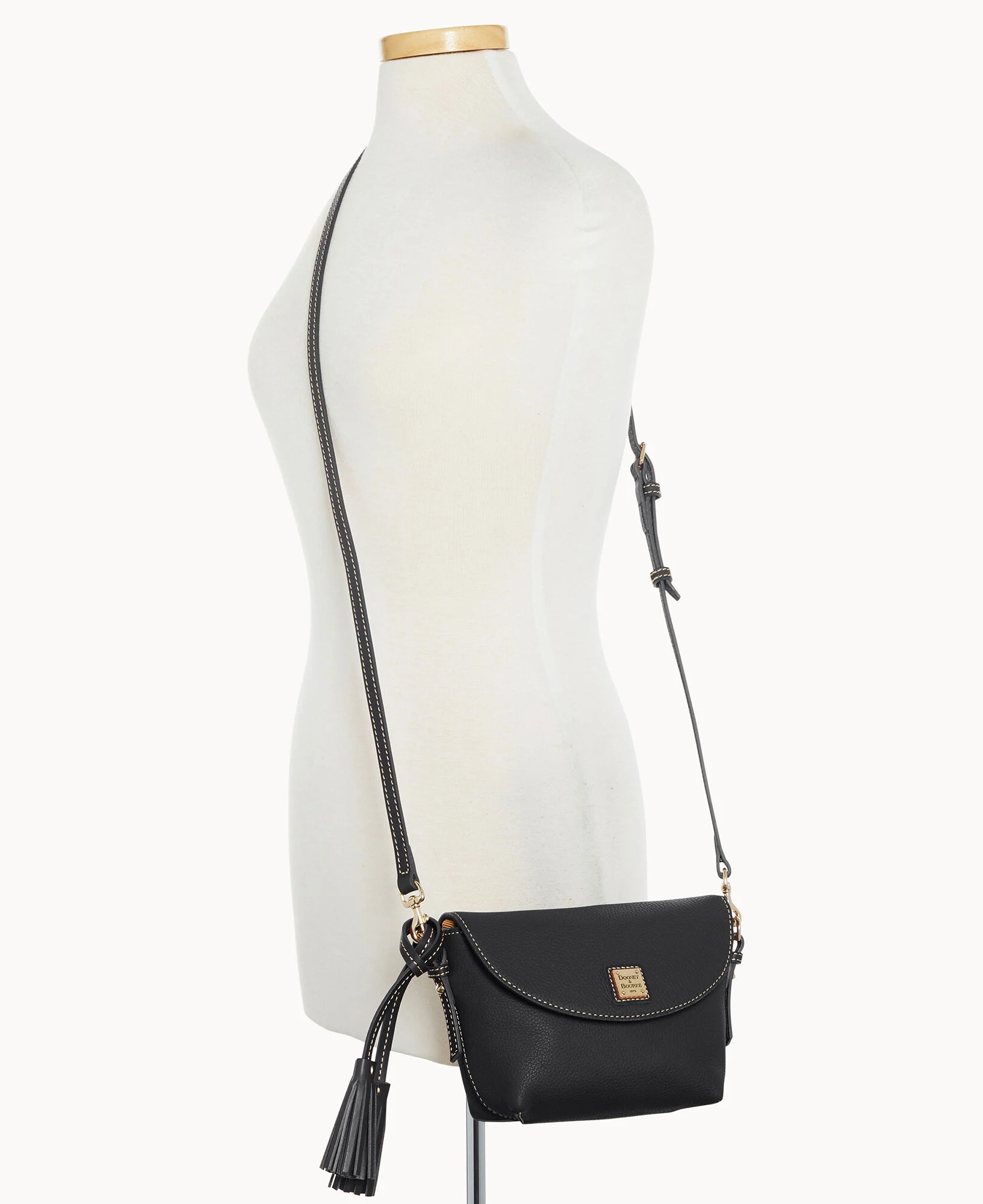 Pebble Grain Crossbody Saddle Bag - Image 8