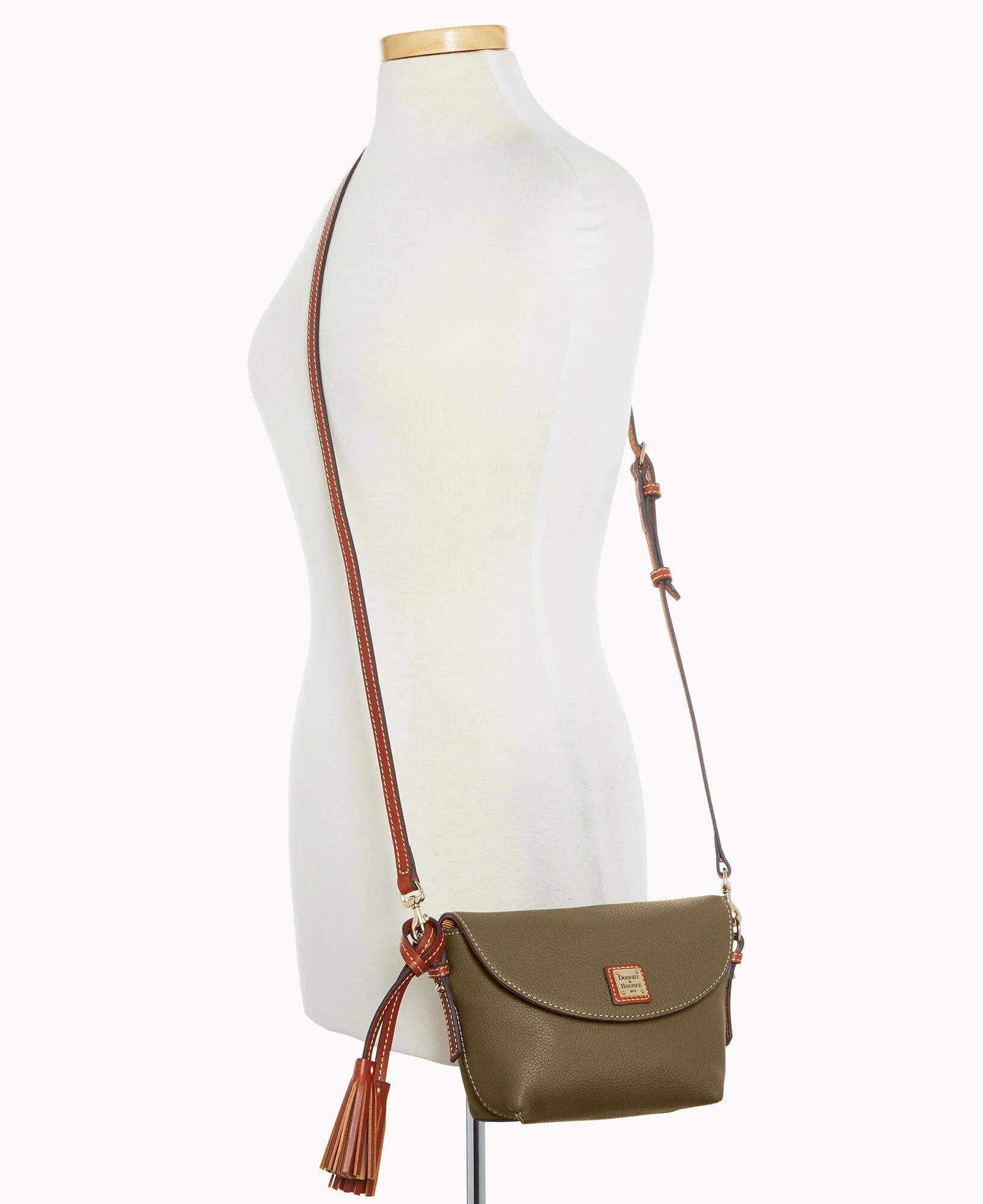 Pebble Grain Crossbody Saddle Bag - Image 84