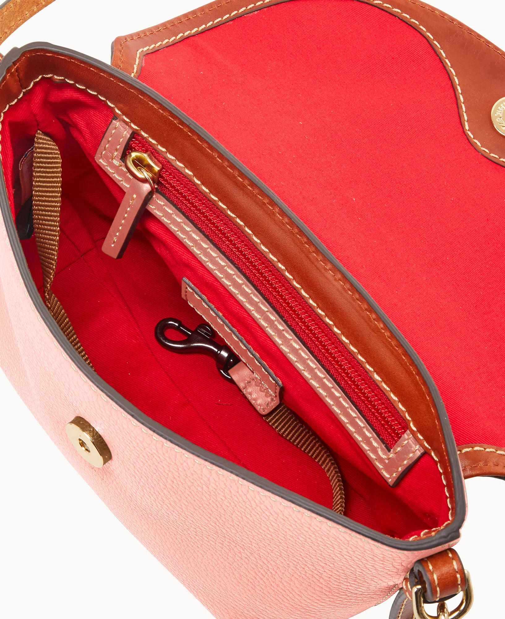 Pebble Grain Crossbody Saddle Bag - Image 87
