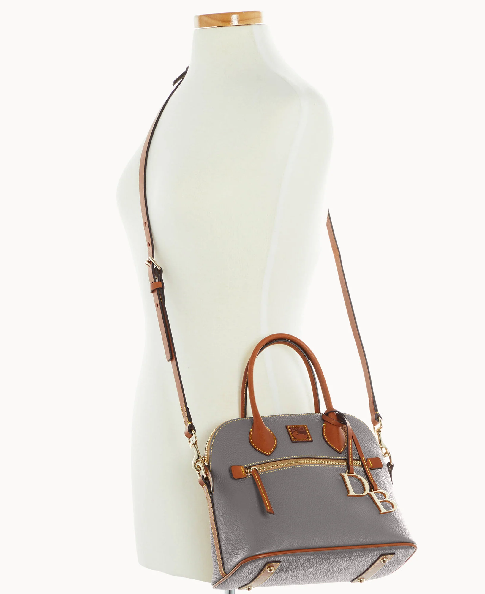 Pebble Grain Domed Satchel - Image 40