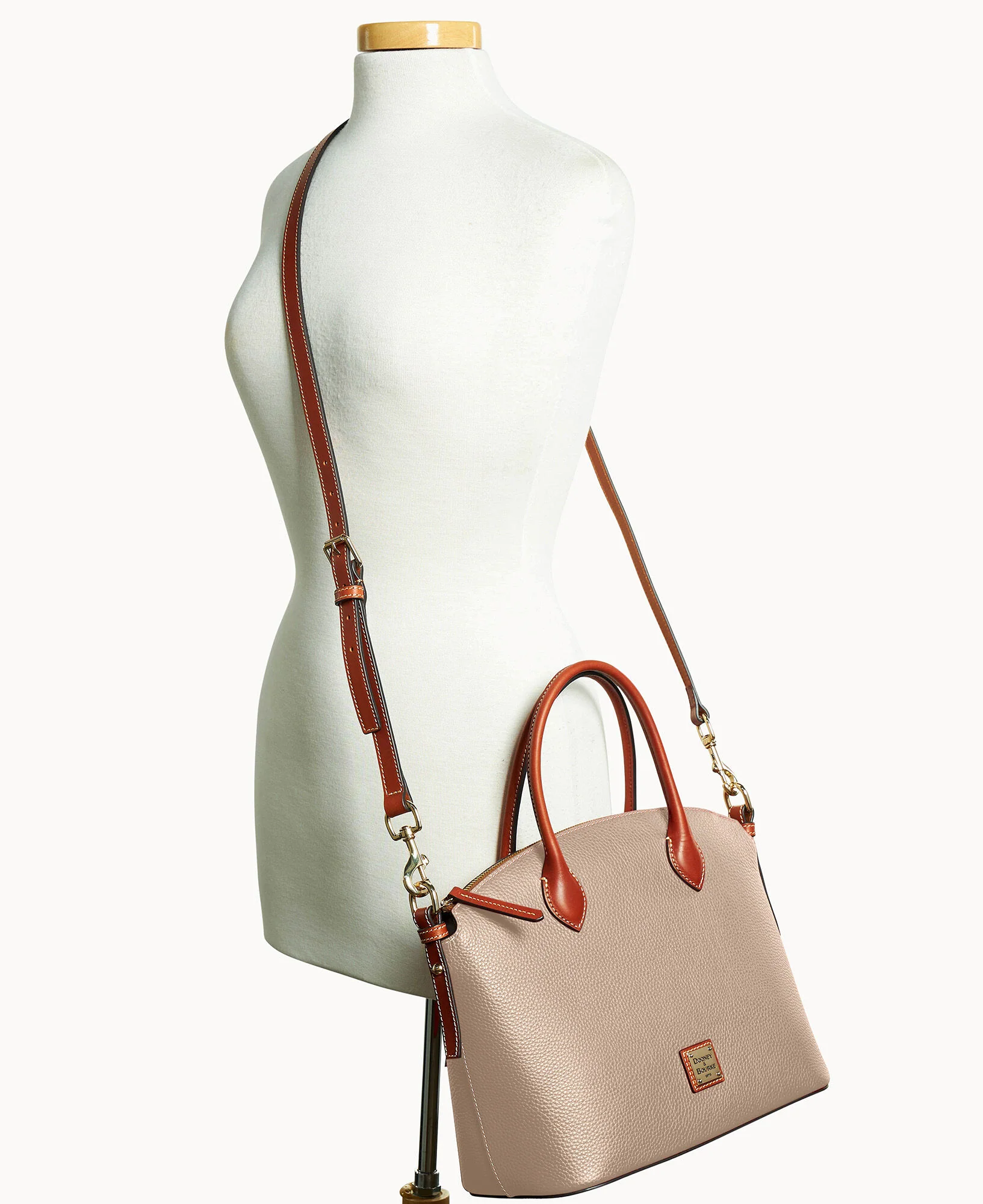 Pebble Grain Domed Satchel - Image 45