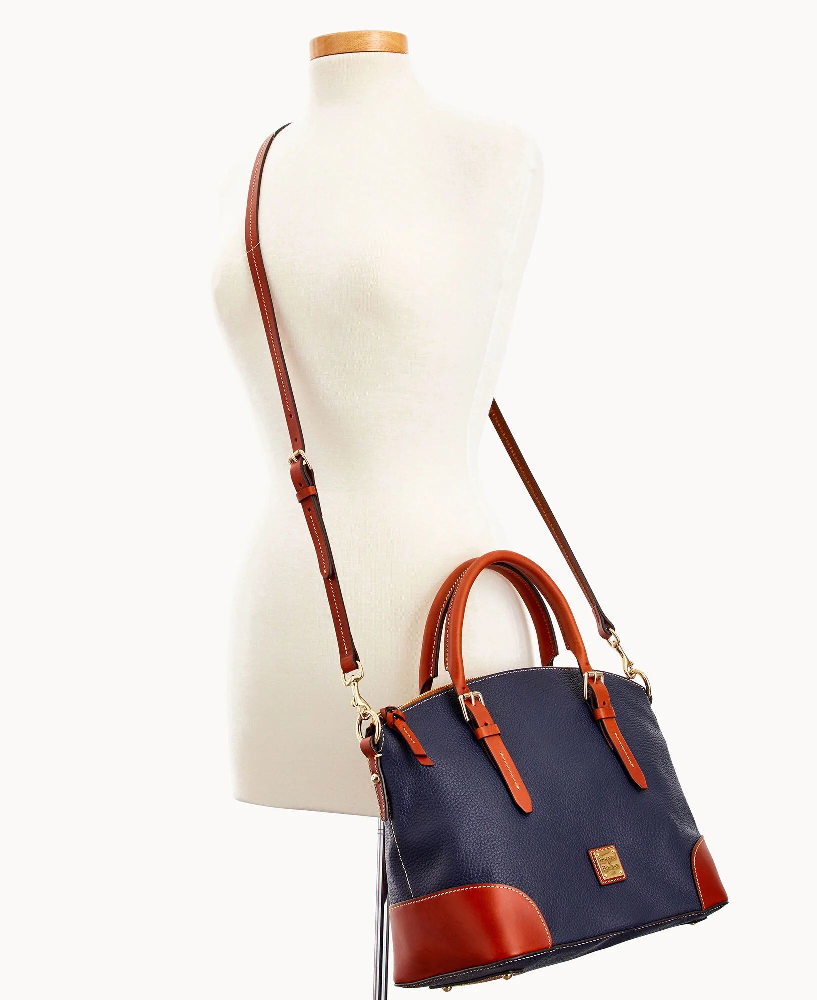 Pebble Grain Domed Satchel - Image 5