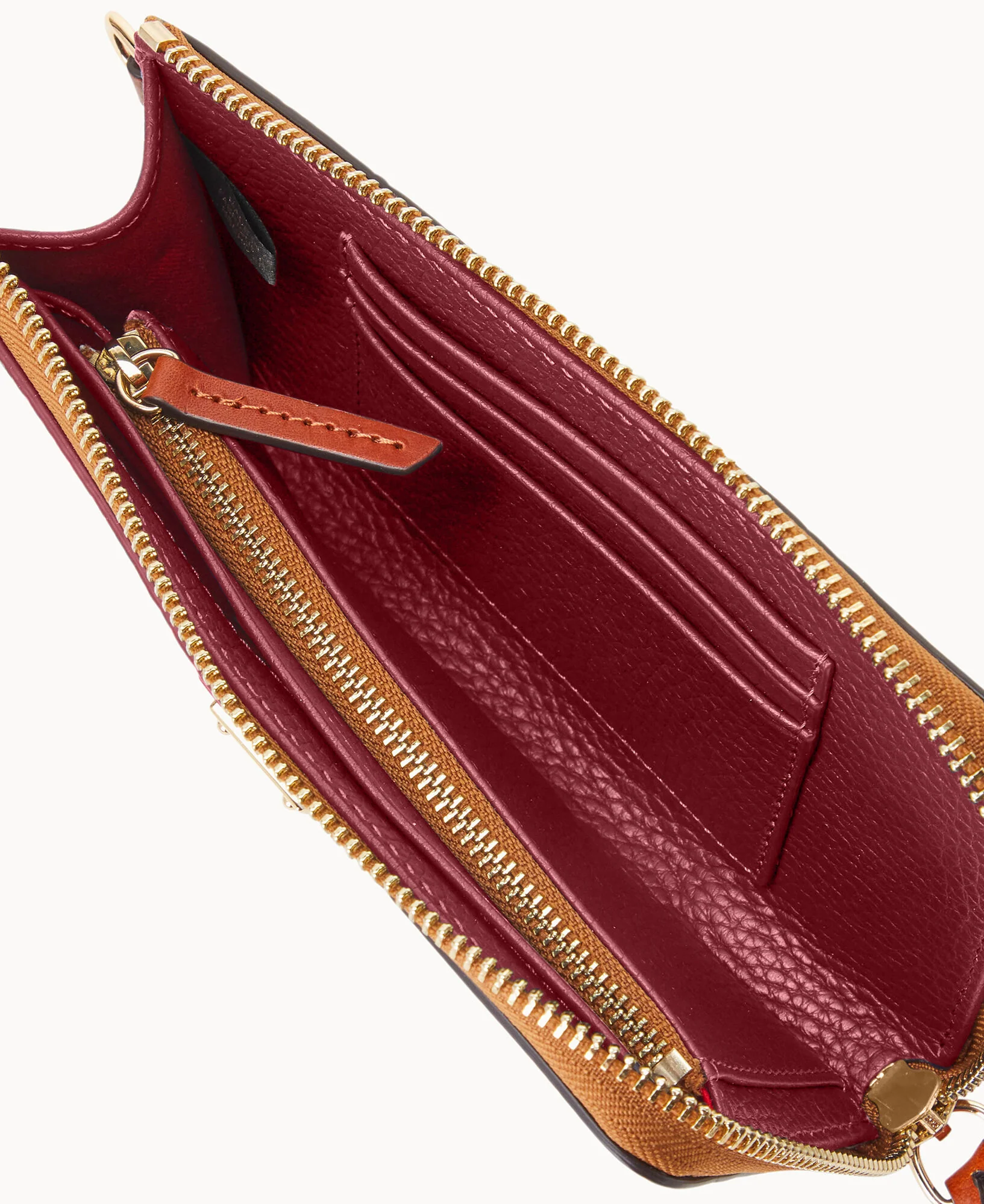 Pebble Grain Folded Zip Wristlet - Image 9