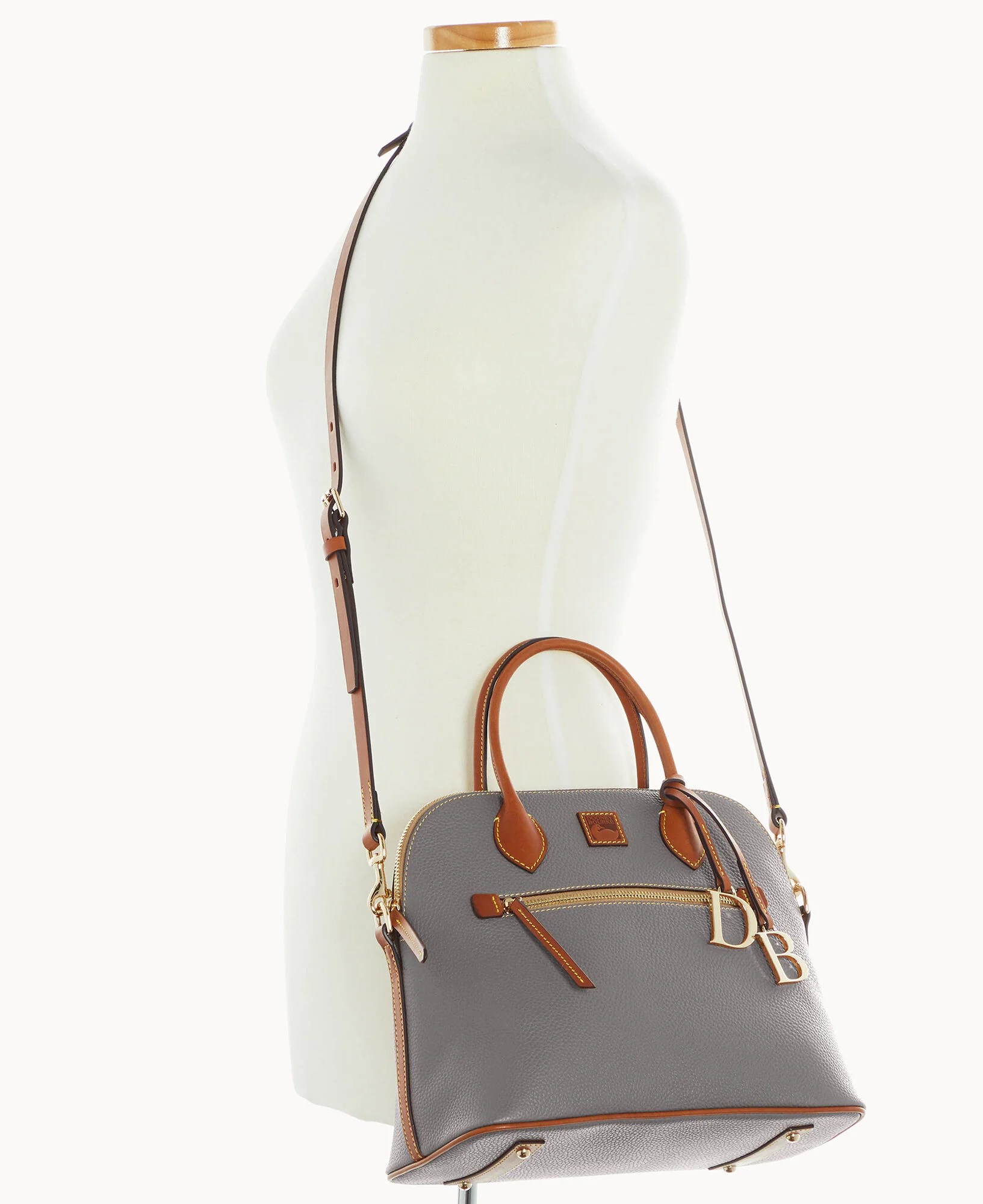 Pebble Grain Large Domed Satchel - Image 108