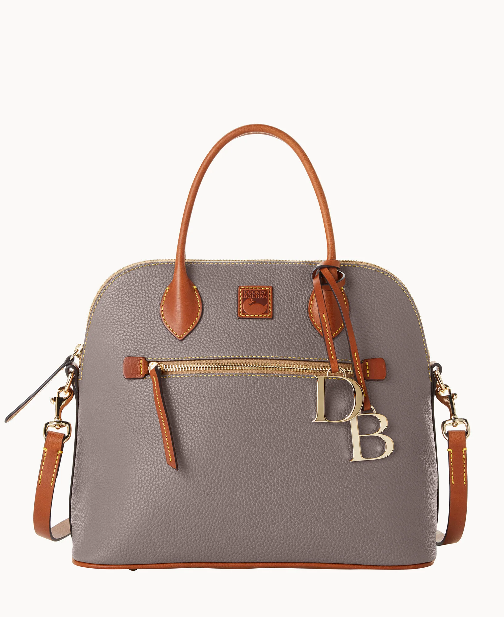 Pebble Grain Large Domed Satchel - Image 65
