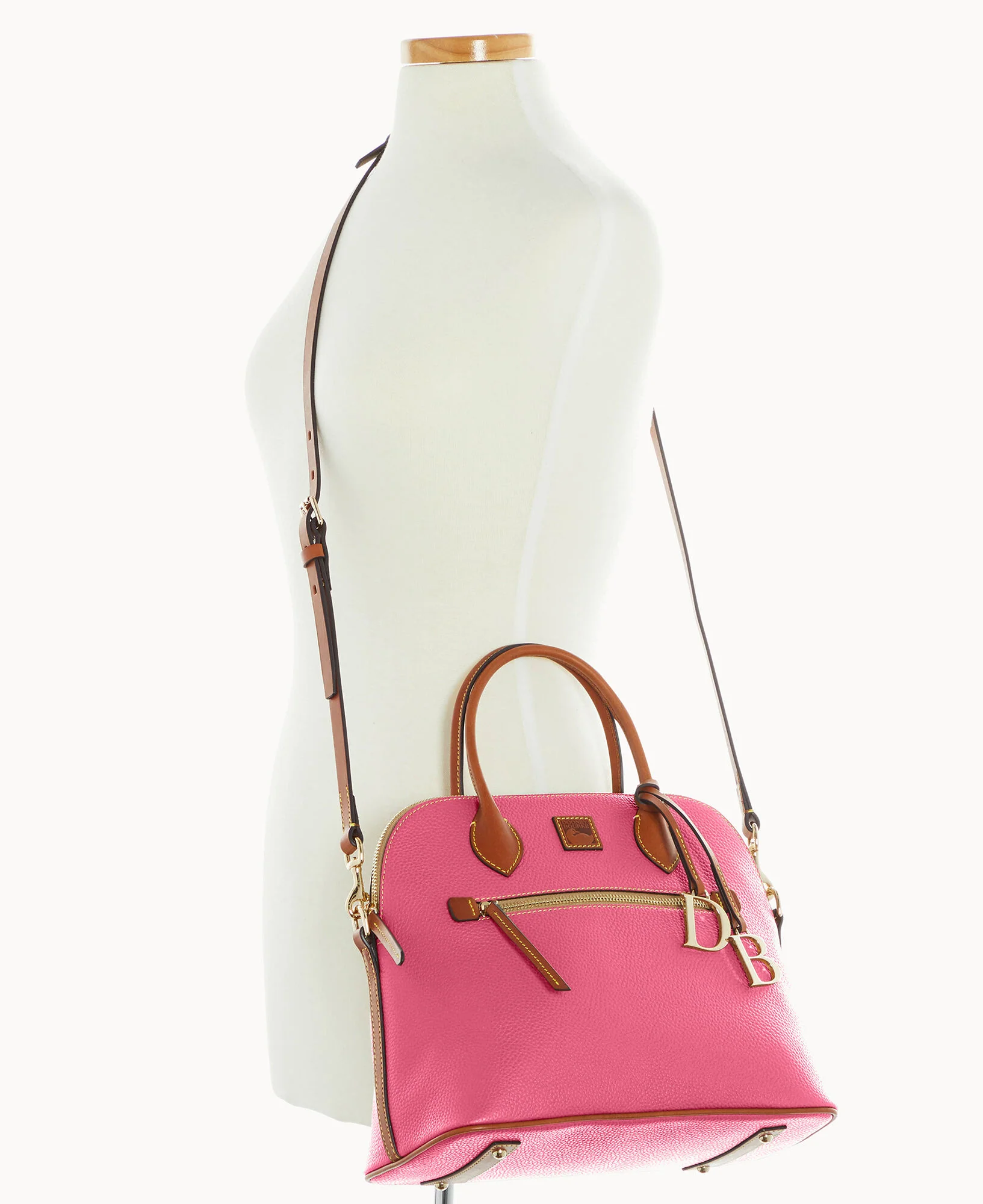Pebble Grain Large Domed Satchel - Image 80