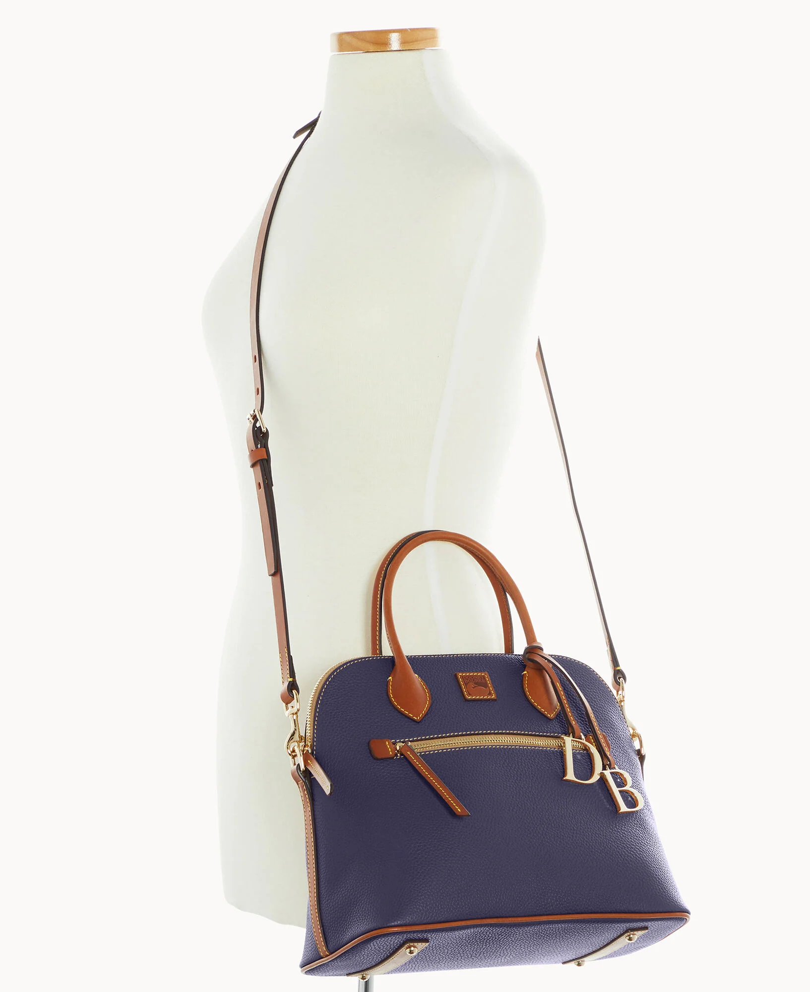Pebble Grain Large Domed Satchel - Image 84