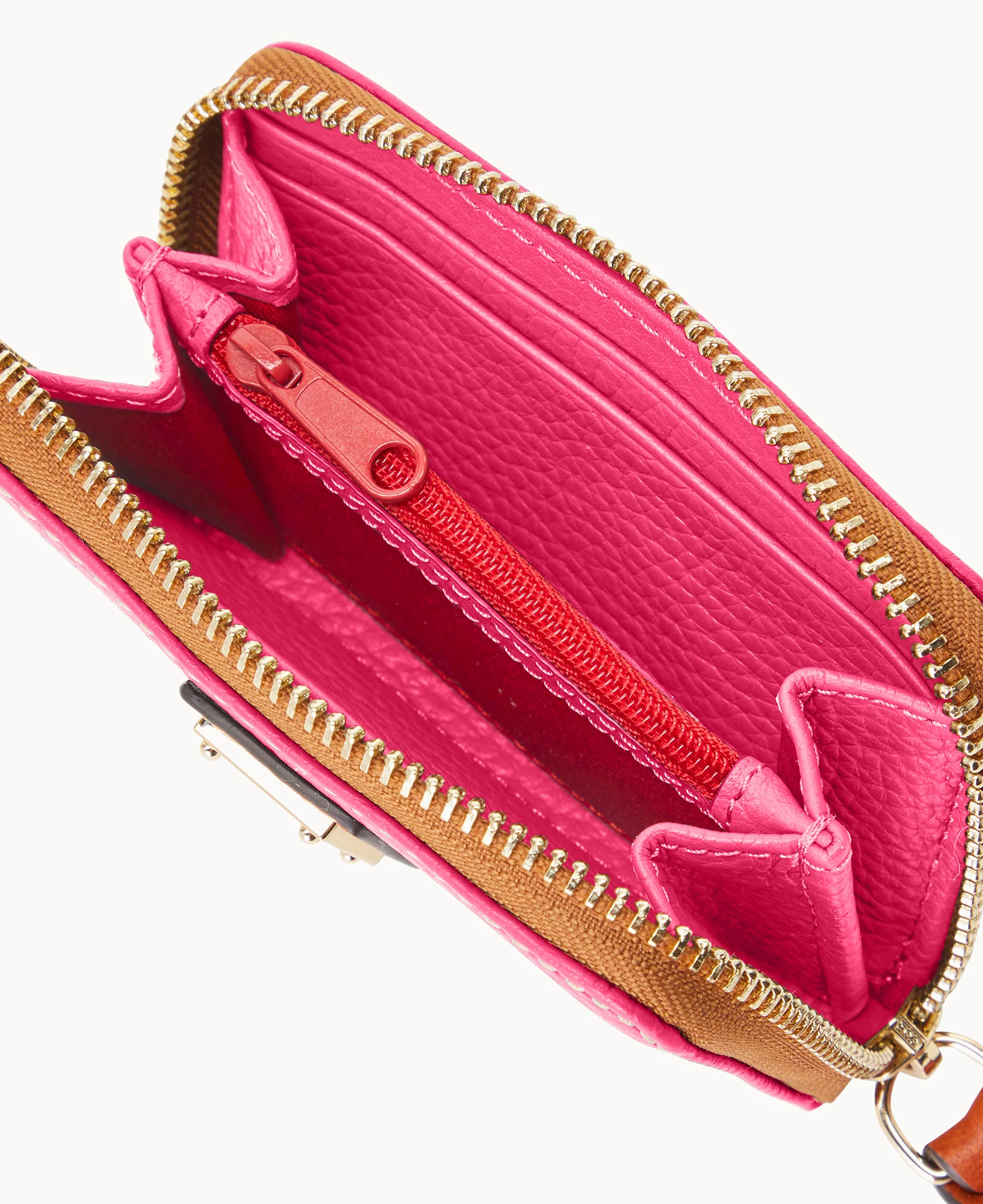Pebble Grain Large Zip Around Credit Card Case - Image 30