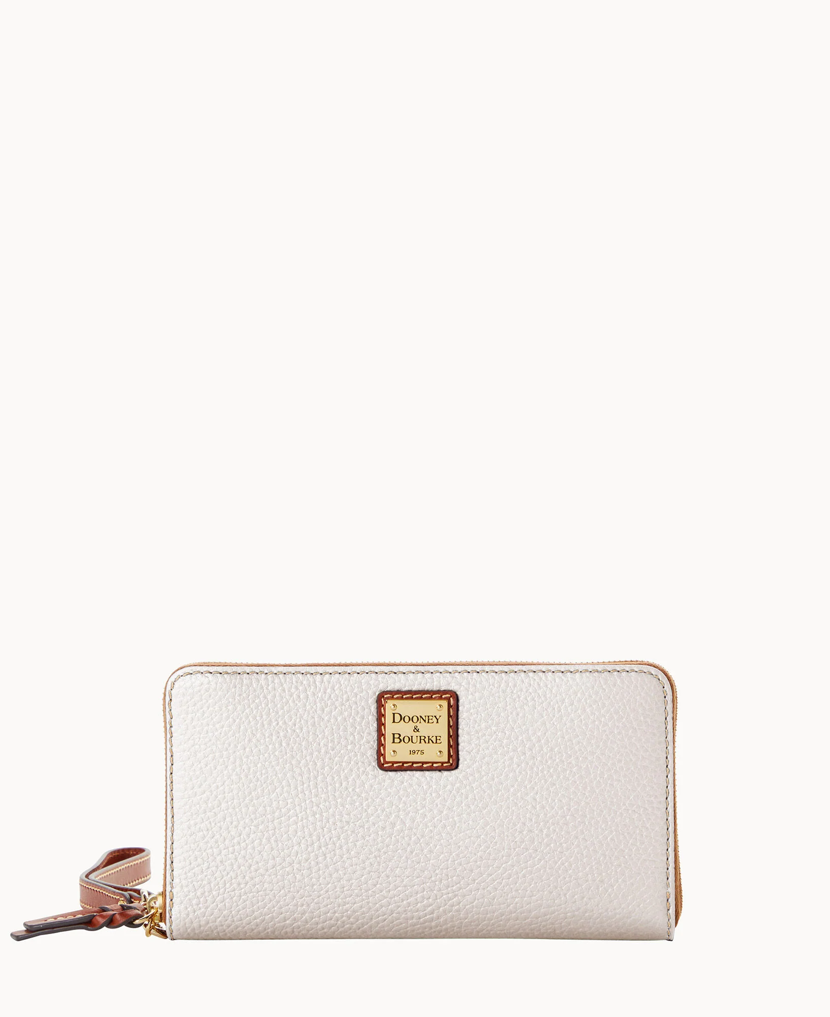 Pebble Grain Large Zip Around Wristlet Crossbody - Image 11
