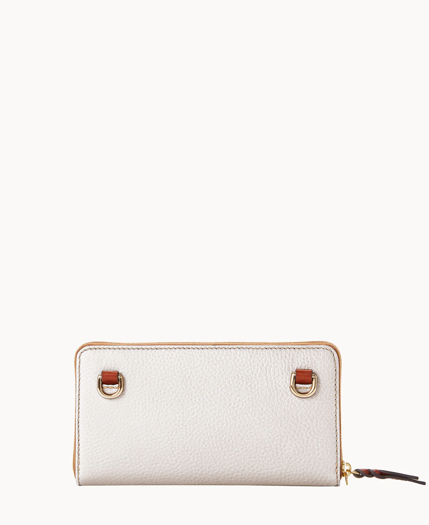 Pebble Grain Large Zip Around Wristlet Crossbody - Image 14
