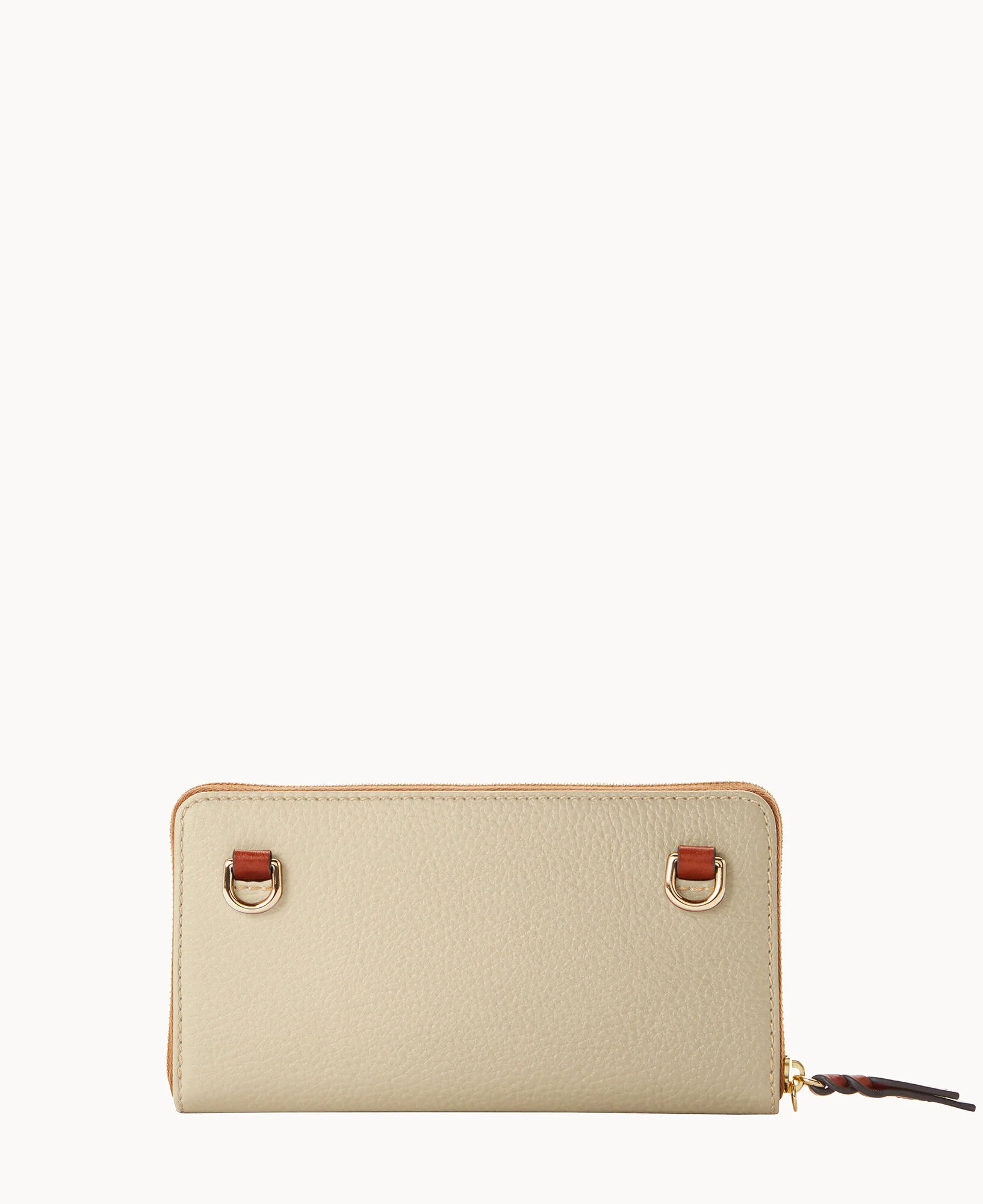 Pebble Grain Large Zip Around Wristlet Crossbody - Image 19