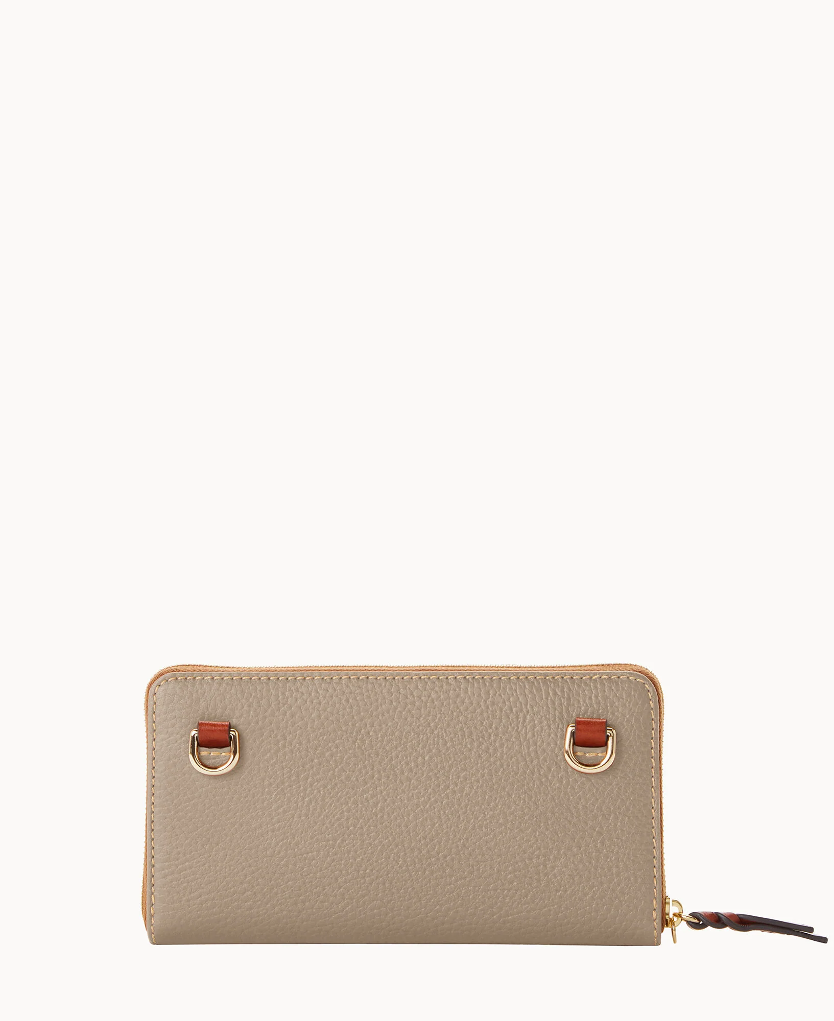 Pebble Grain Large Zip Around Wristlet Crossbody - Image 34