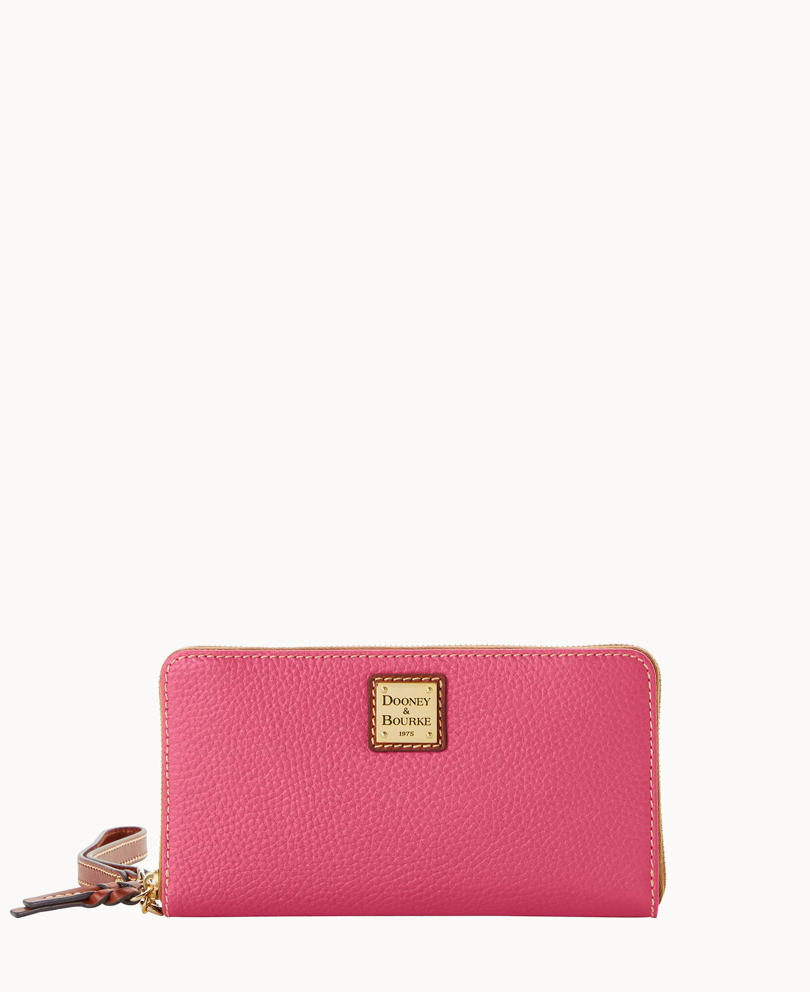 Pebble Grain Large Zip Around Wristlet Crossbody - Image 36