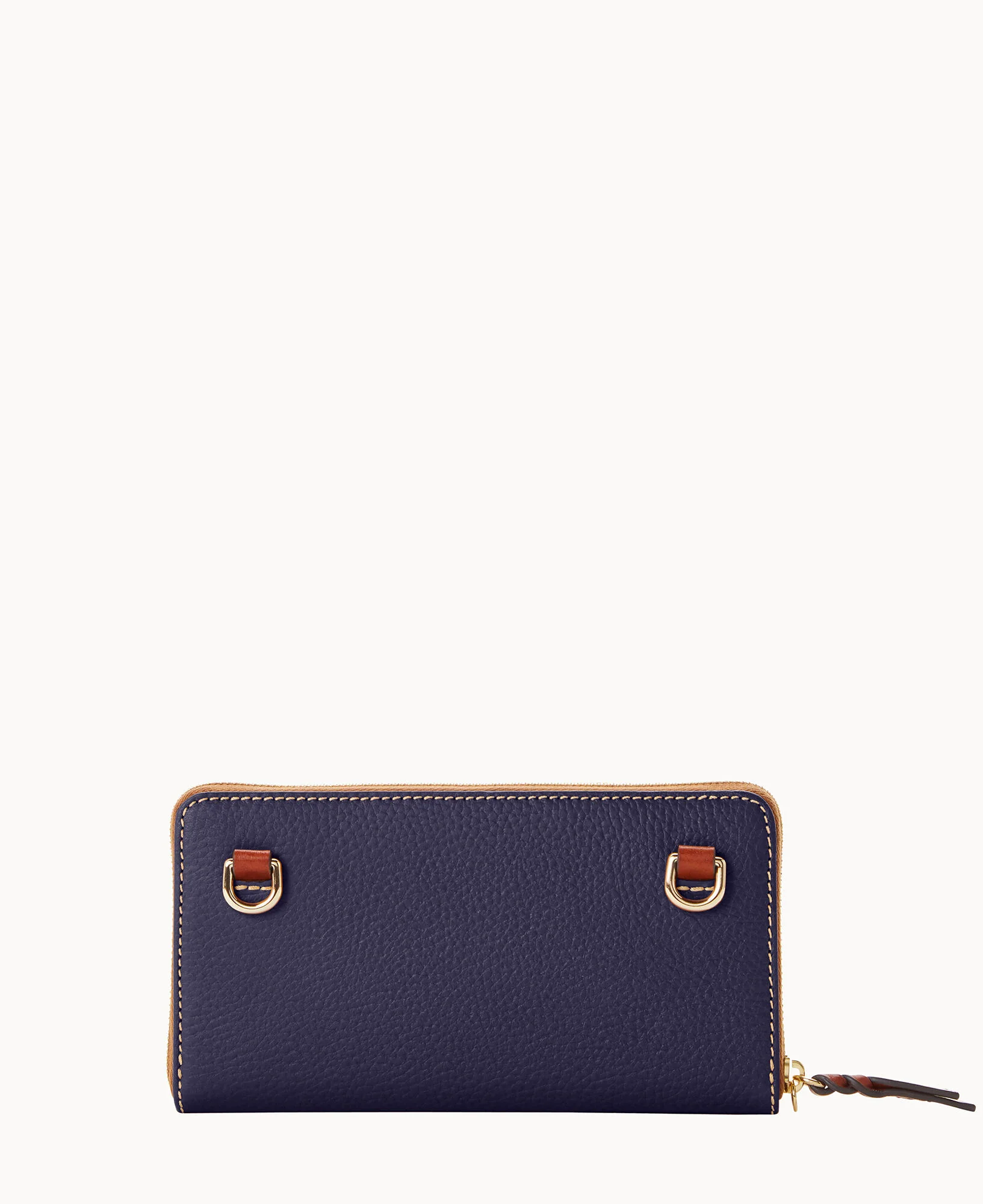 Pebble Grain Large Zip Around Wristlet Crossbody - Image 44