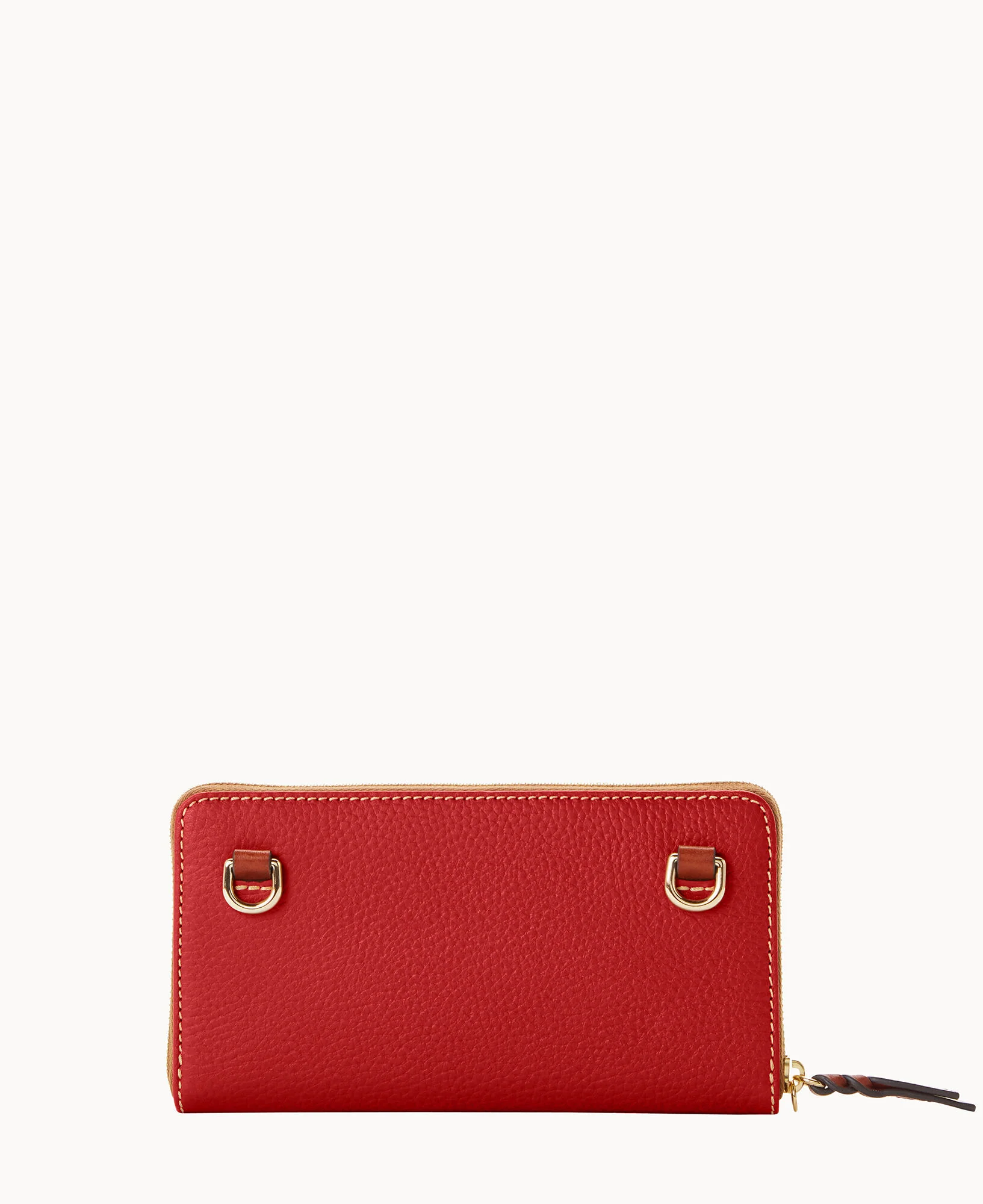 Pebble Grain Large Zip Around Wristlet Crossbody - Image 54