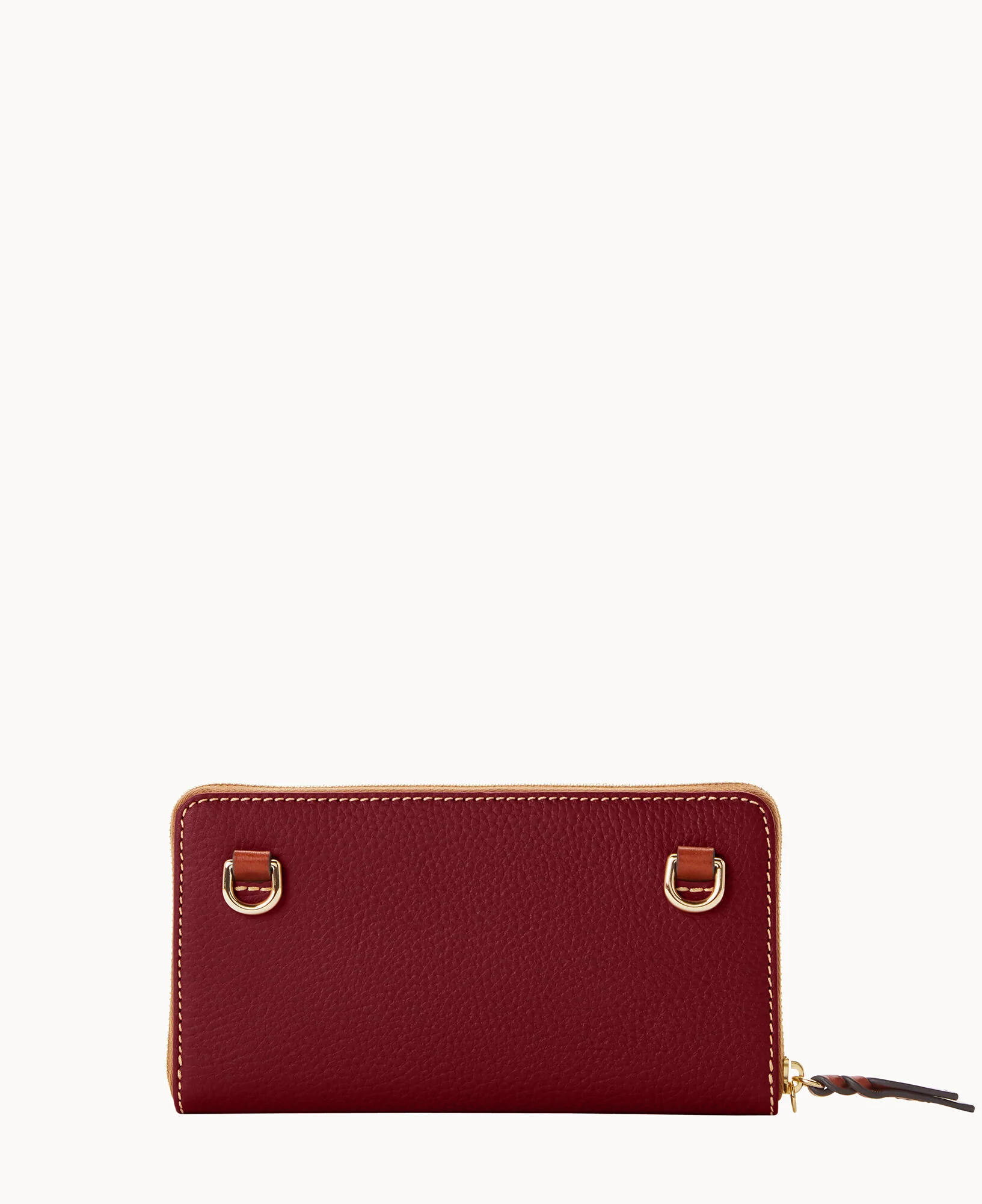 Pebble Grain Large Zip Around Wristlet Crossbody - Image 64