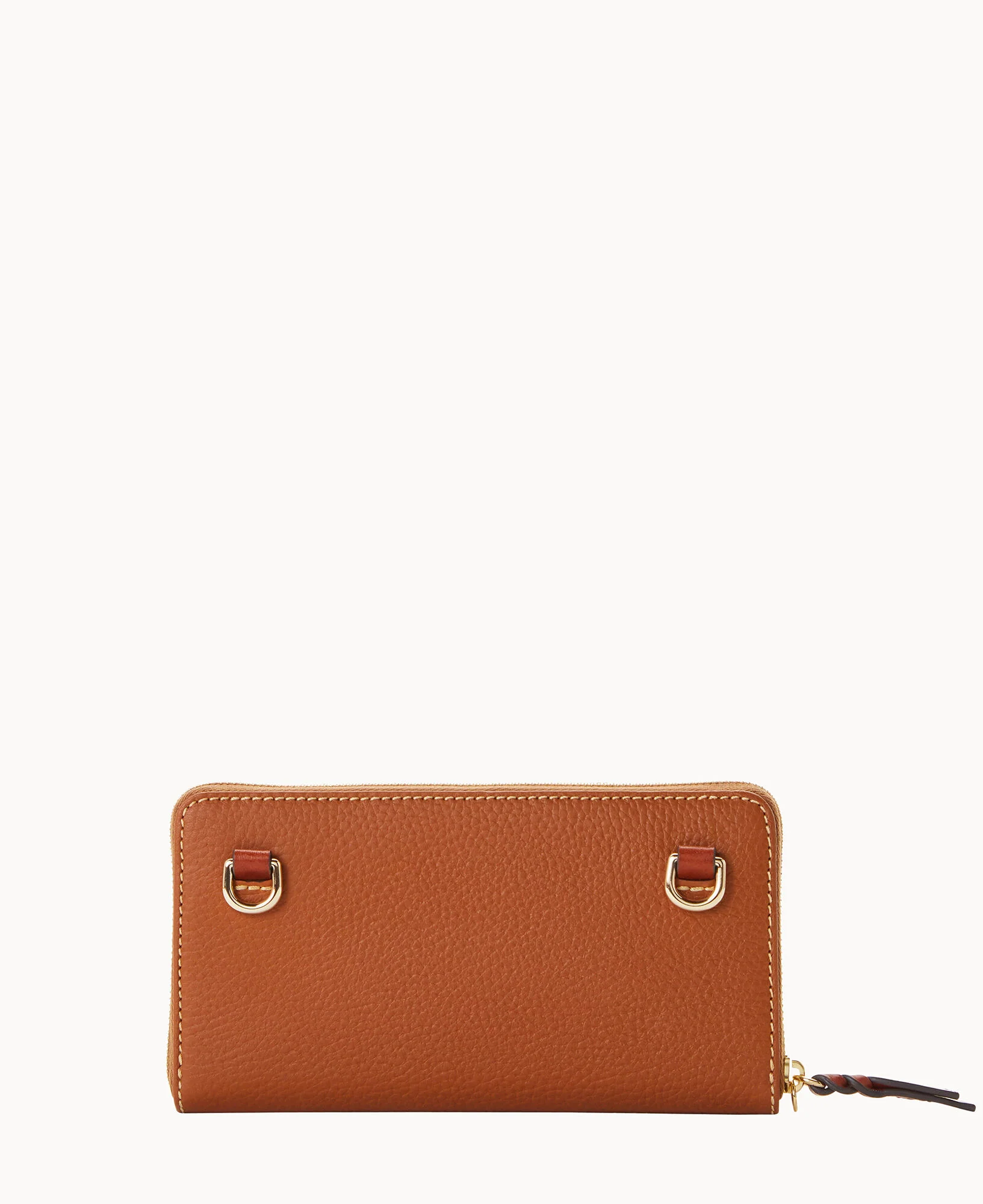 Pebble Grain Large Zip Around Wristlet Crossbody - Image 9