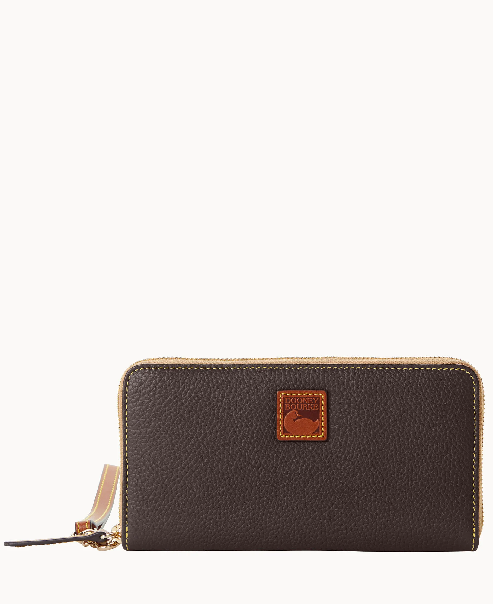 Pebble Grain Large Zip Around Wristlet - Image 10